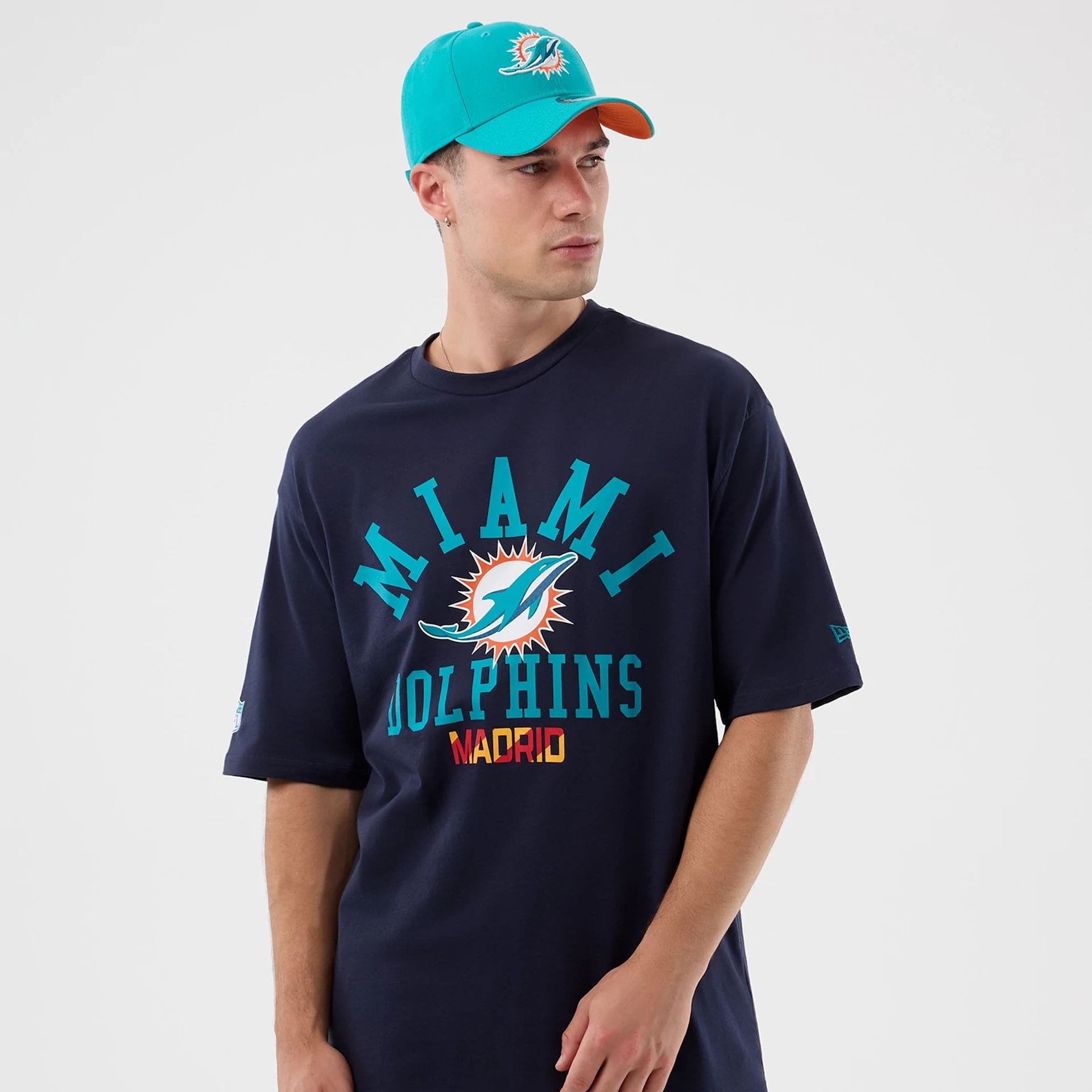 Miami Dolphins NFL International Series Games Navy Oversized T-Shirt
