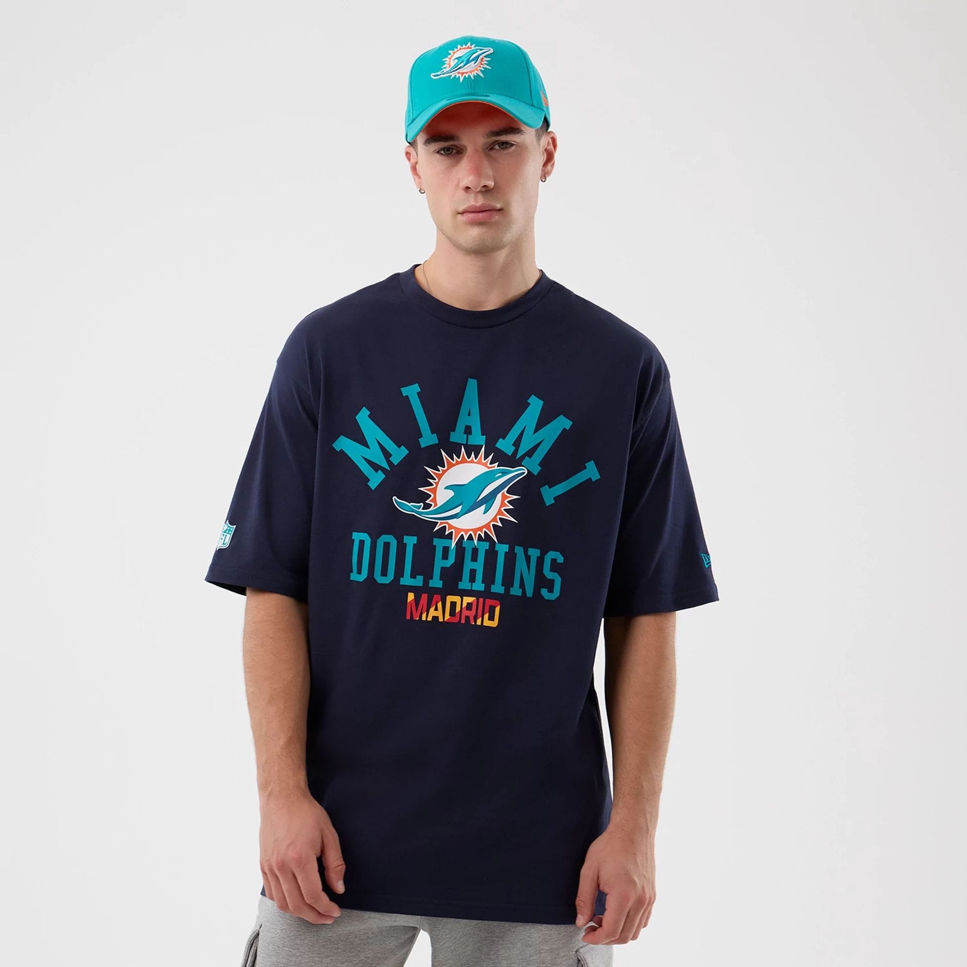 Miami Dolphins NFL International Series Games Navy Oversized T-Shirt
