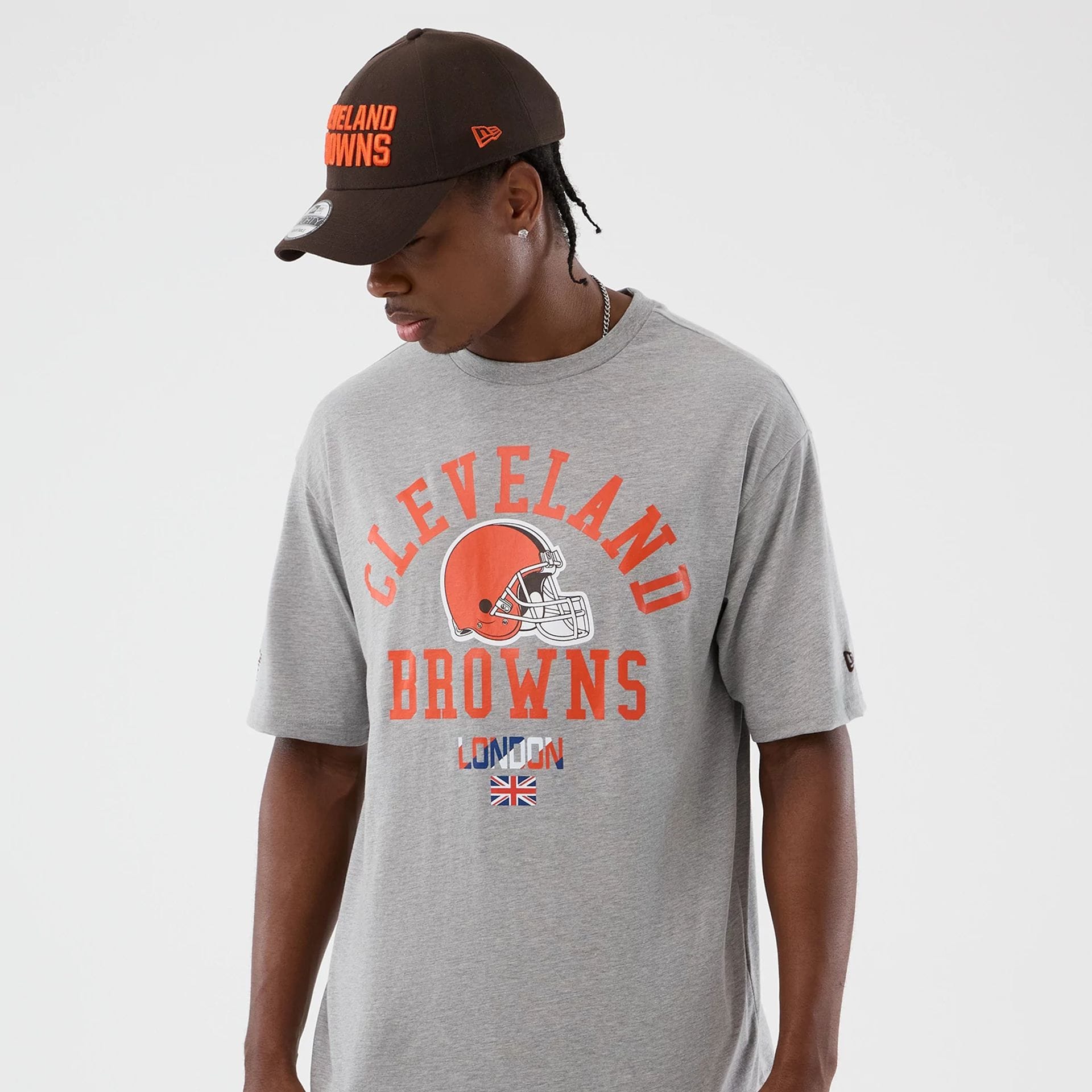 Cleveland Browns NFL International Series Games Grey Oversized T-Shirt