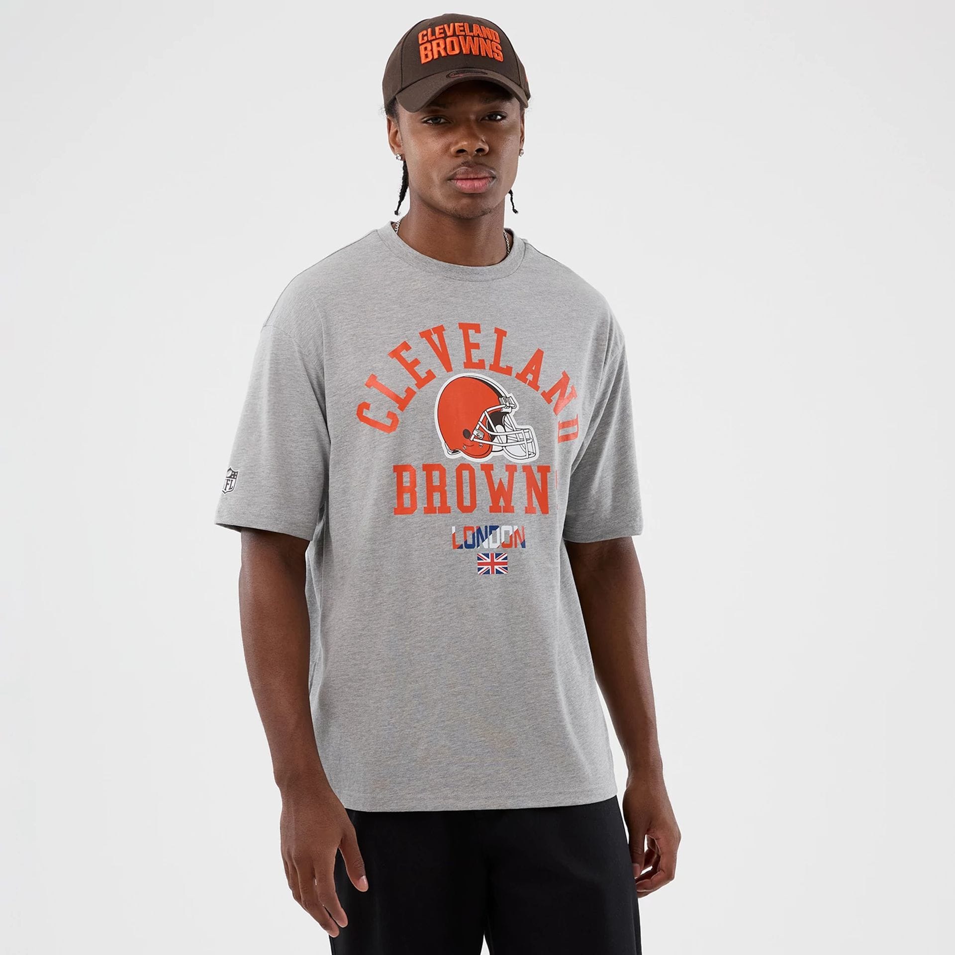 Cleveland Browns NFL International Series Games Grey Oversized T-Shirt