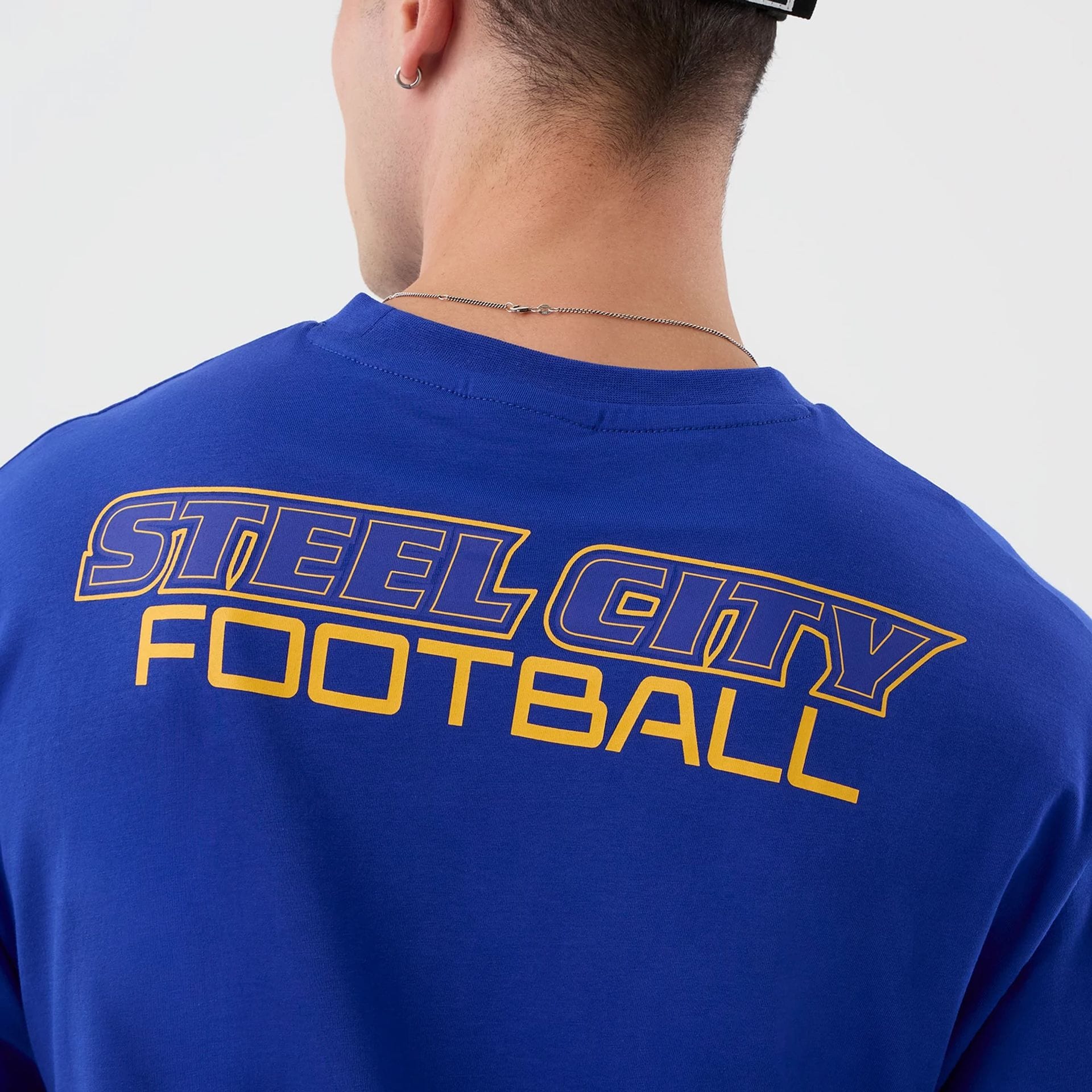 Pittsburgh Steelers NFL International Series Games Blue Oversized T-Shirt