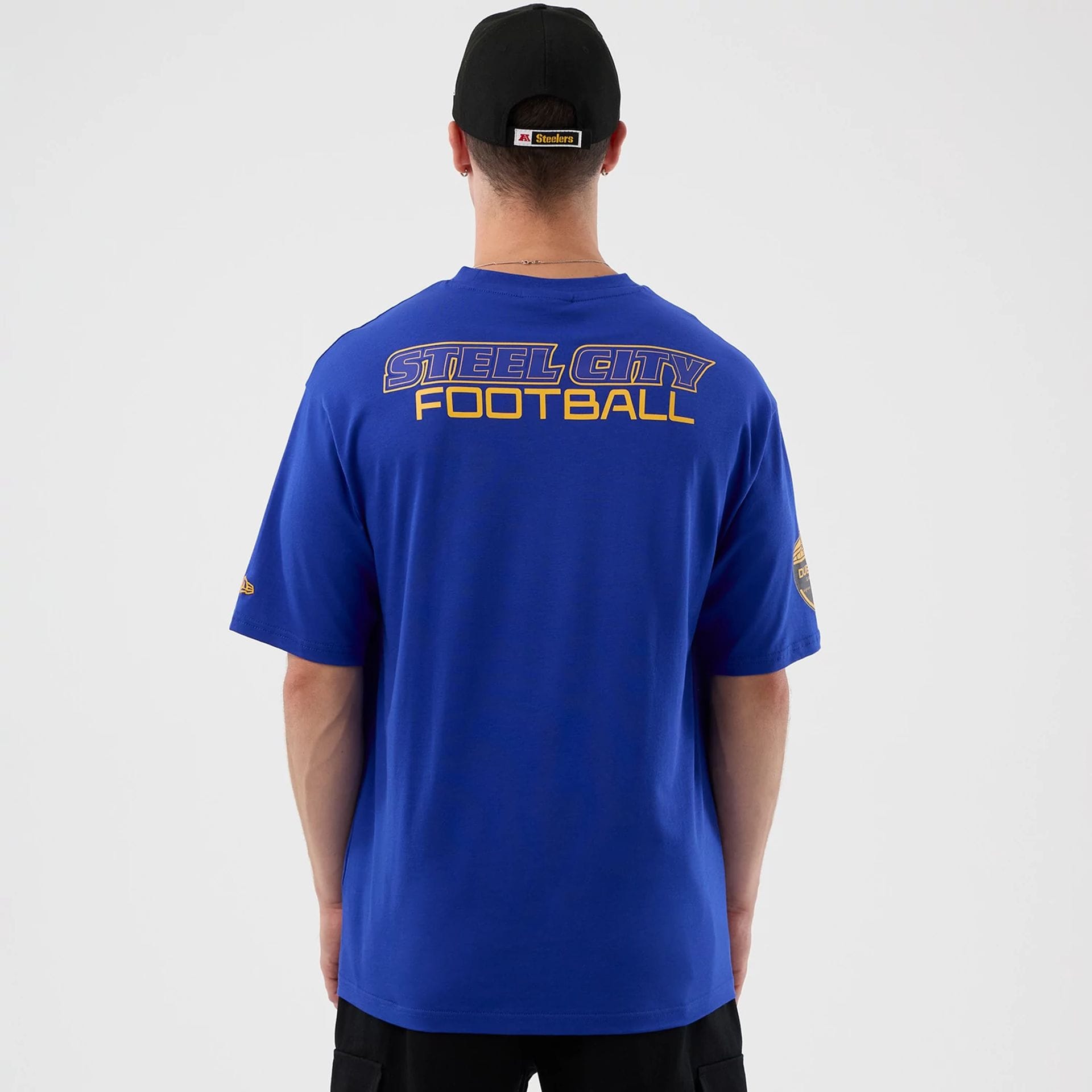 Pittsburgh Steelers NFL International Series Games Blue Oversized T-Shirt