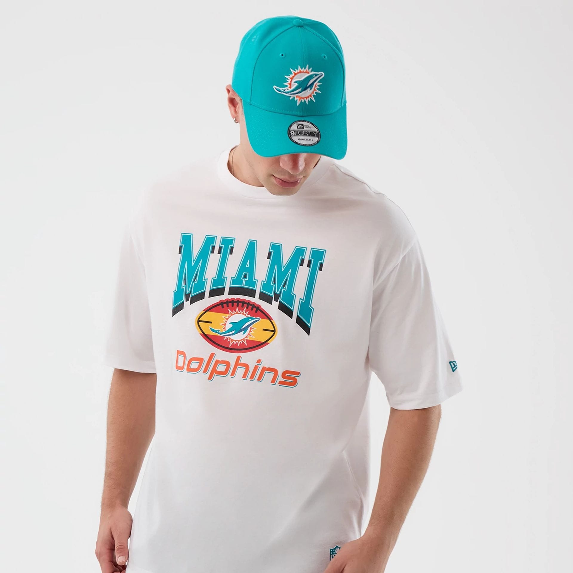Miami Dolphins NFL International Series Games White Oversized T-Shirt