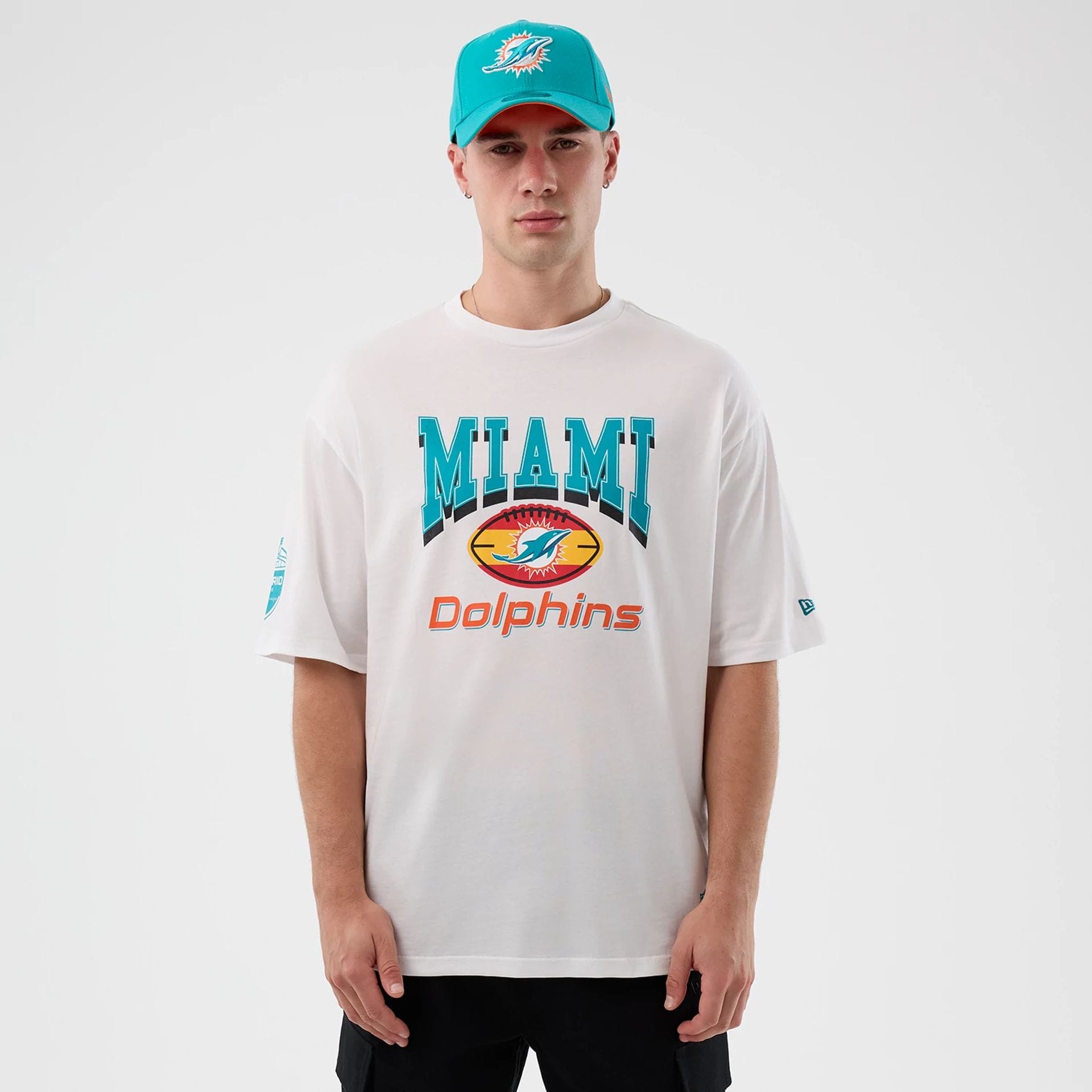 Miami Dolphins NFL International Series Games White Oversized T-Shirt
