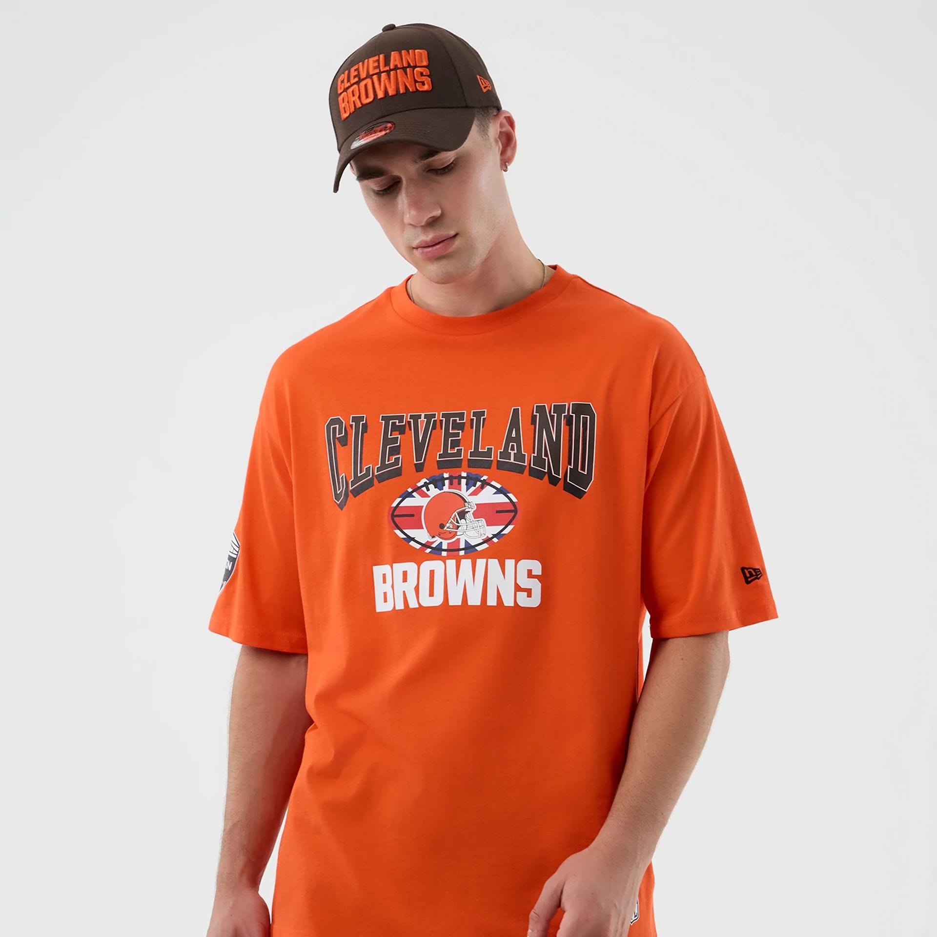 Cleveland Browns NFL International Series Games Orange Oversized T-Shirt