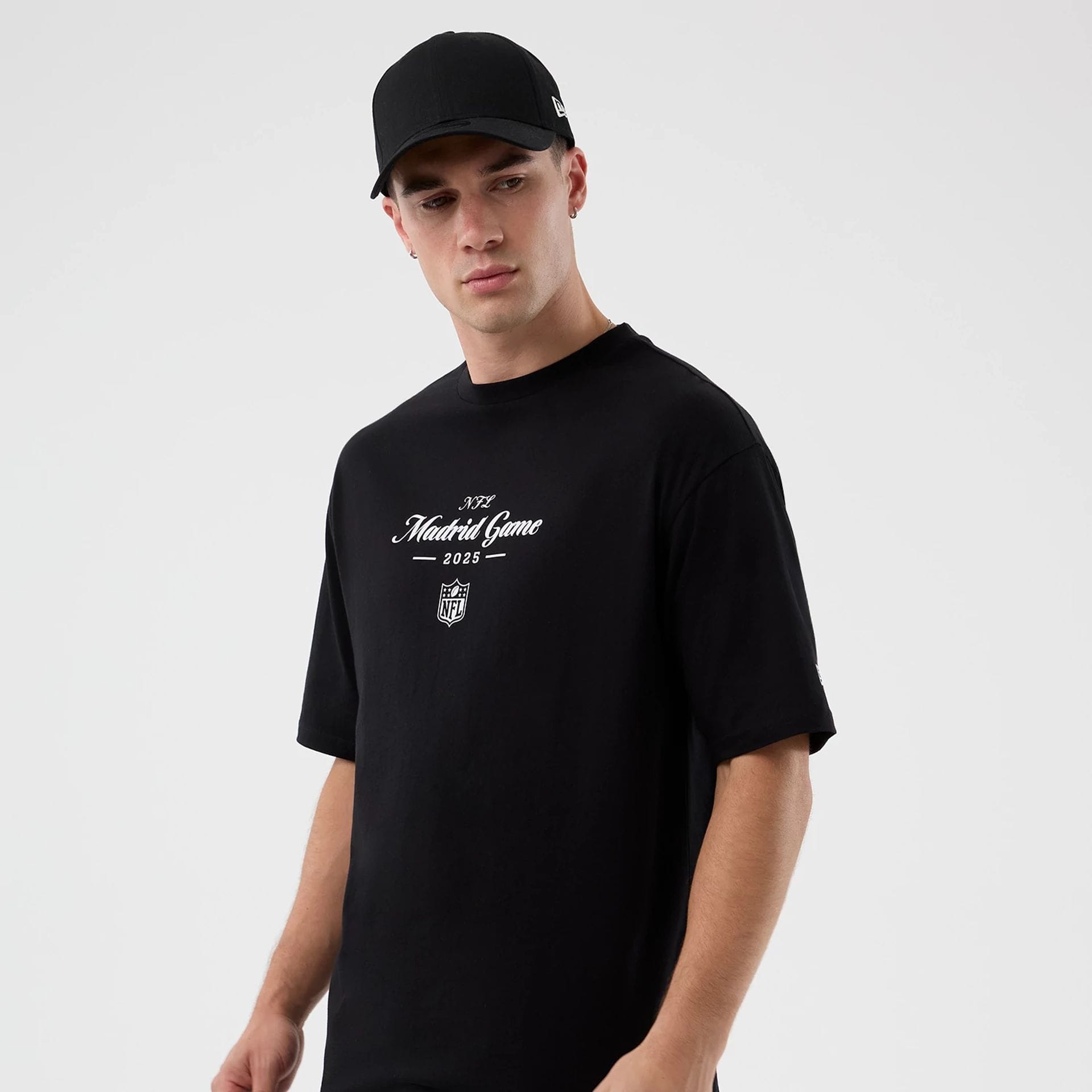 Madrid Game NFL International Series Games Black Oversized T-Shirt
