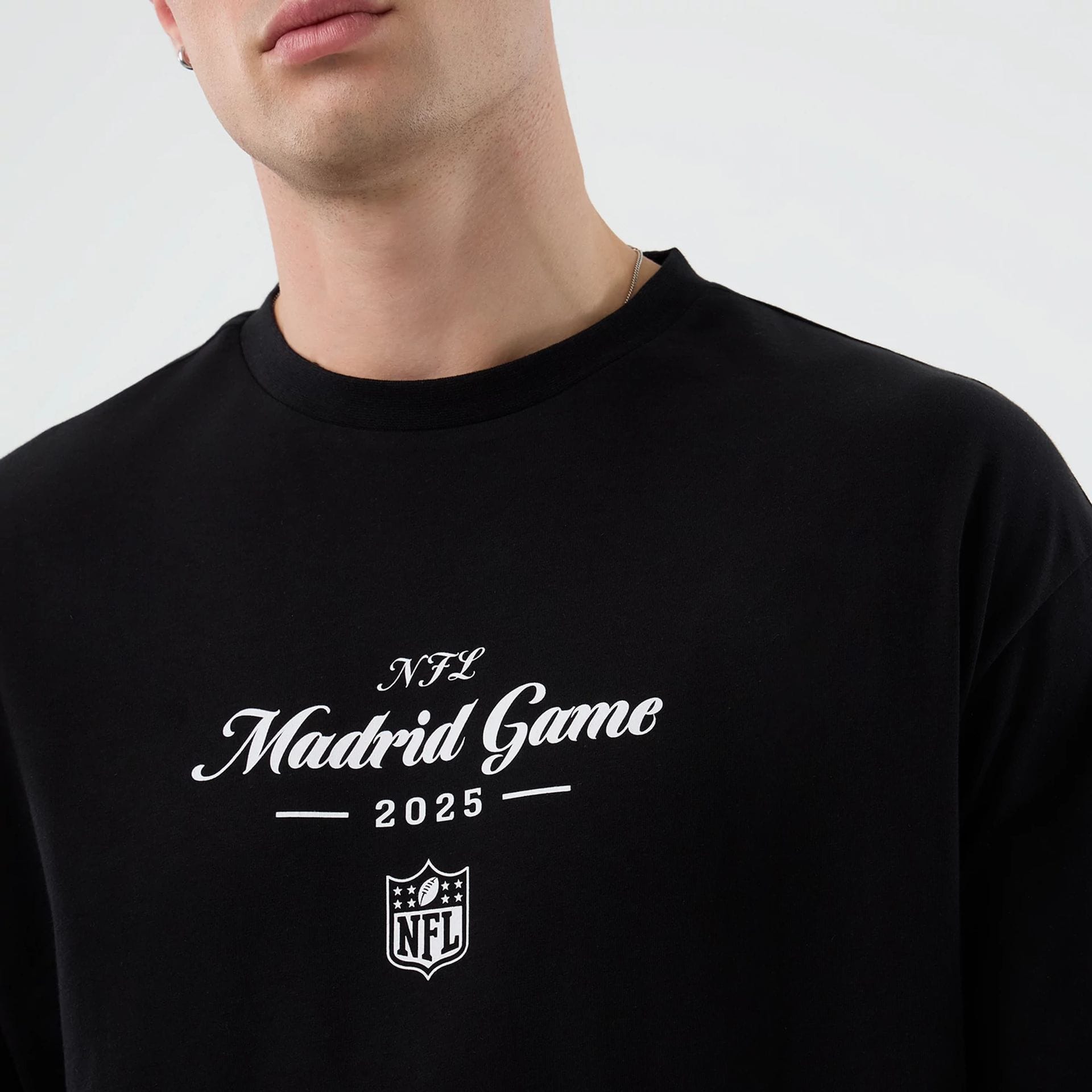 Madrid Game NFL International Series Games Black Oversized T-Shirt
