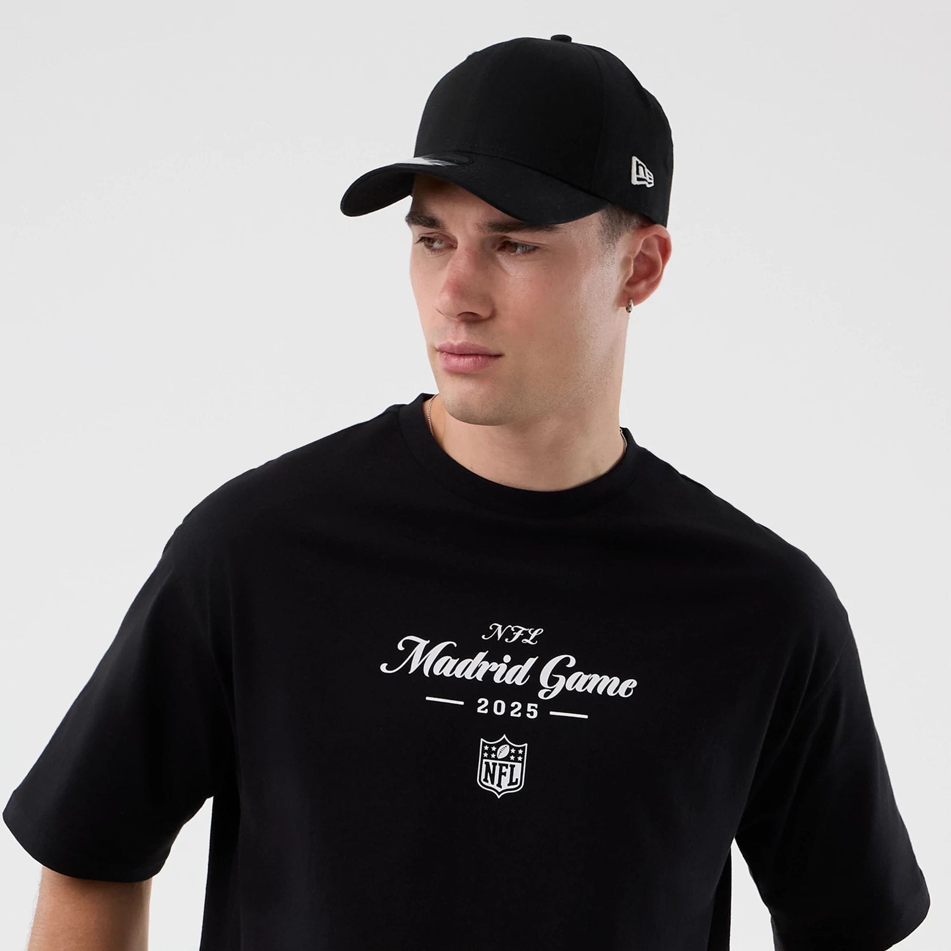 Madrid Game NFL International Series Games Black Oversized T-Shirt
