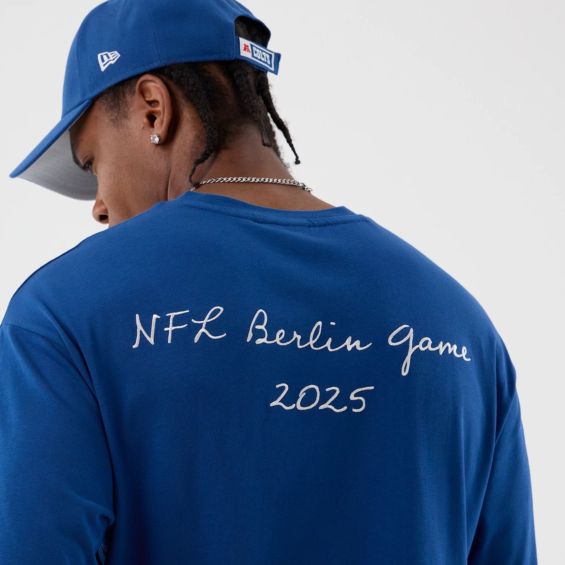 Indianapolis Colts NFL International Series Games Blue Oversized T-Shirt