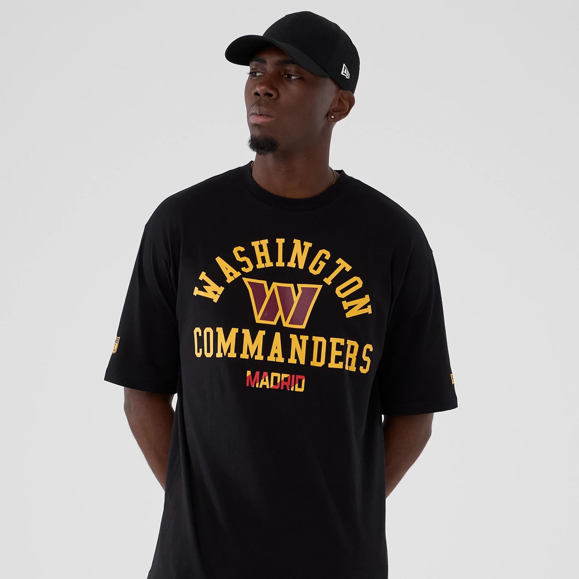Washington Commanders NFL International Series Games 2025 Black Oversized T-Shirt