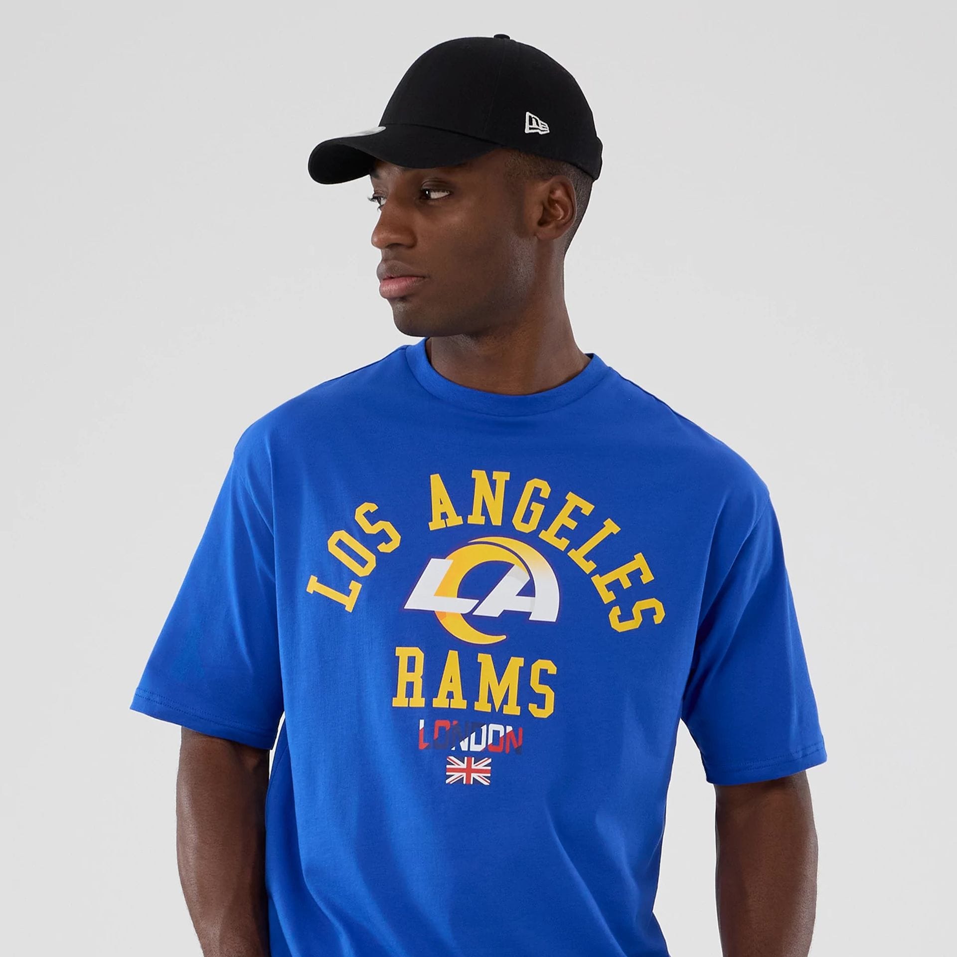 LA Rams NFL International Series Games 2025 Bright Blue Oversized T-Shirt
