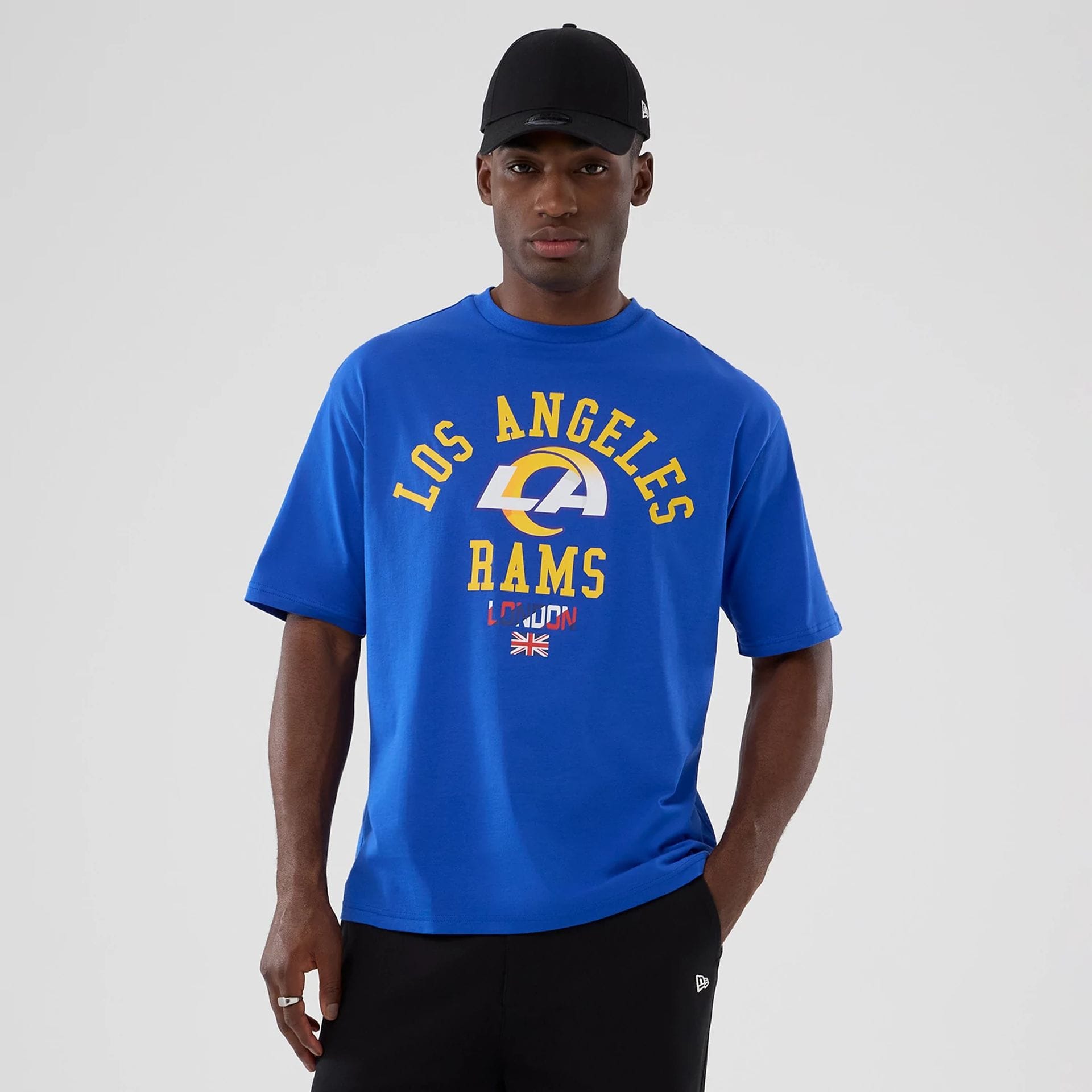 LA Rams NFL International Series Games 2025 Bright Blue Oversized T-Shirt