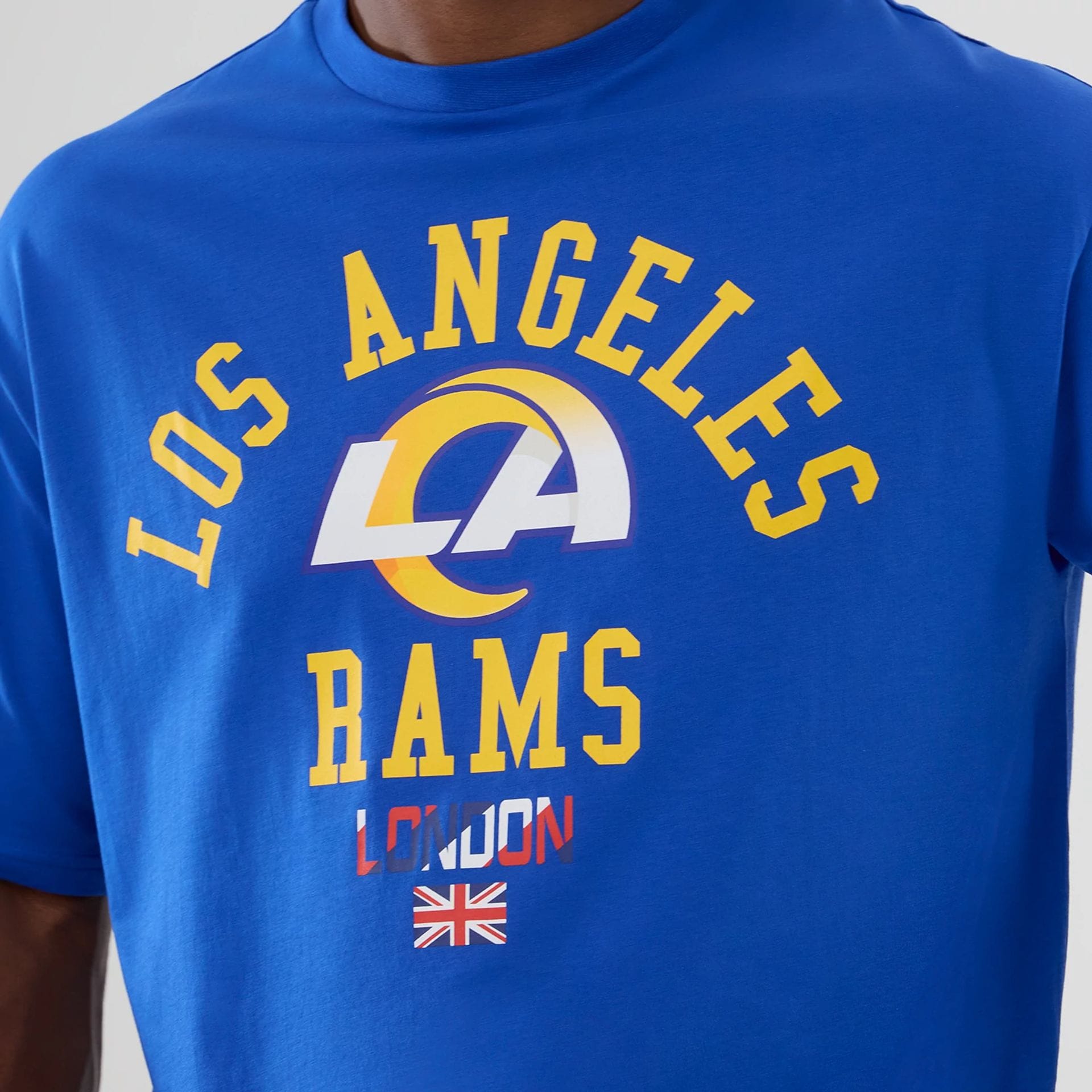 LA Rams NFL International Series Games 2025 Bright Blue Oversized T-Shirt
