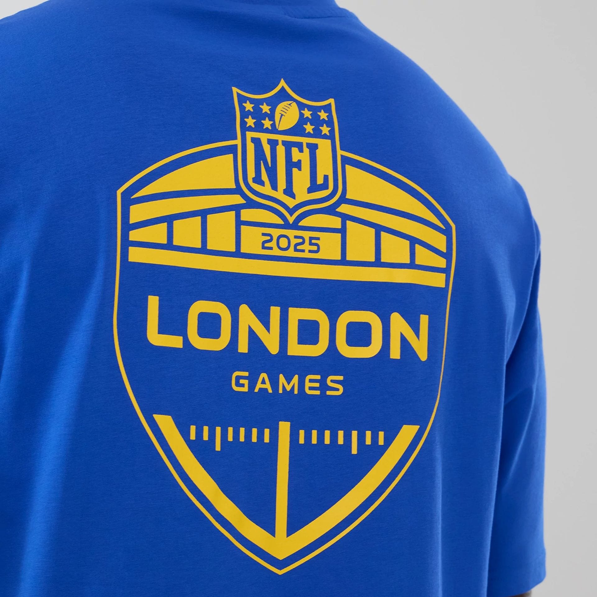 LA Rams NFL International Series Games 2025 Bright Blue Oversized T-Shirt