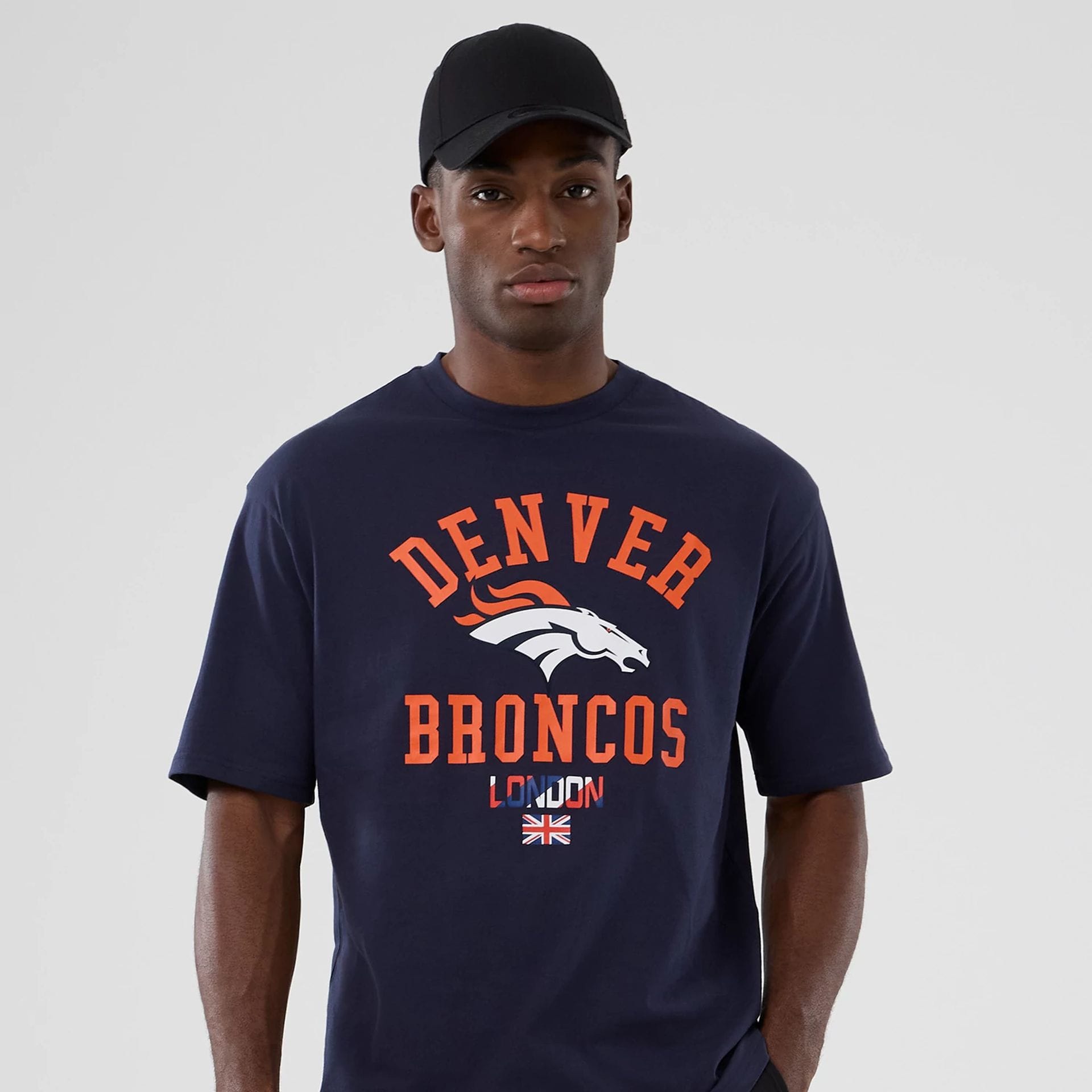 Denver Broncos NFL International Series Games 2025 Navy Oversized T-Shirt