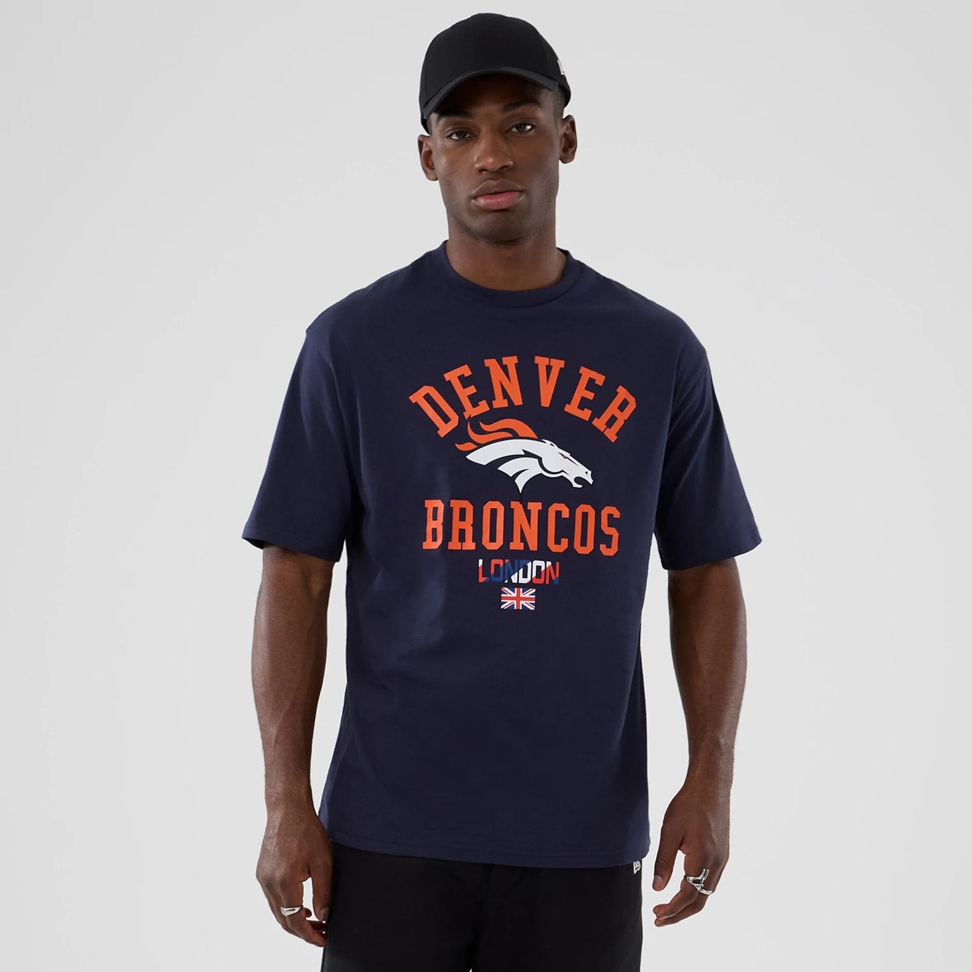 Denver Broncos NFL International Series Games 2025 Navy Oversized T-Shirt