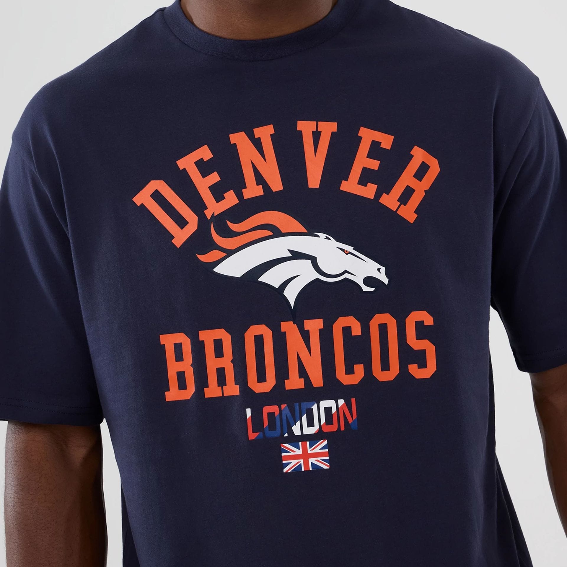 Denver Broncos NFL International Series Games 2025 Navy Oversized T-Shirt