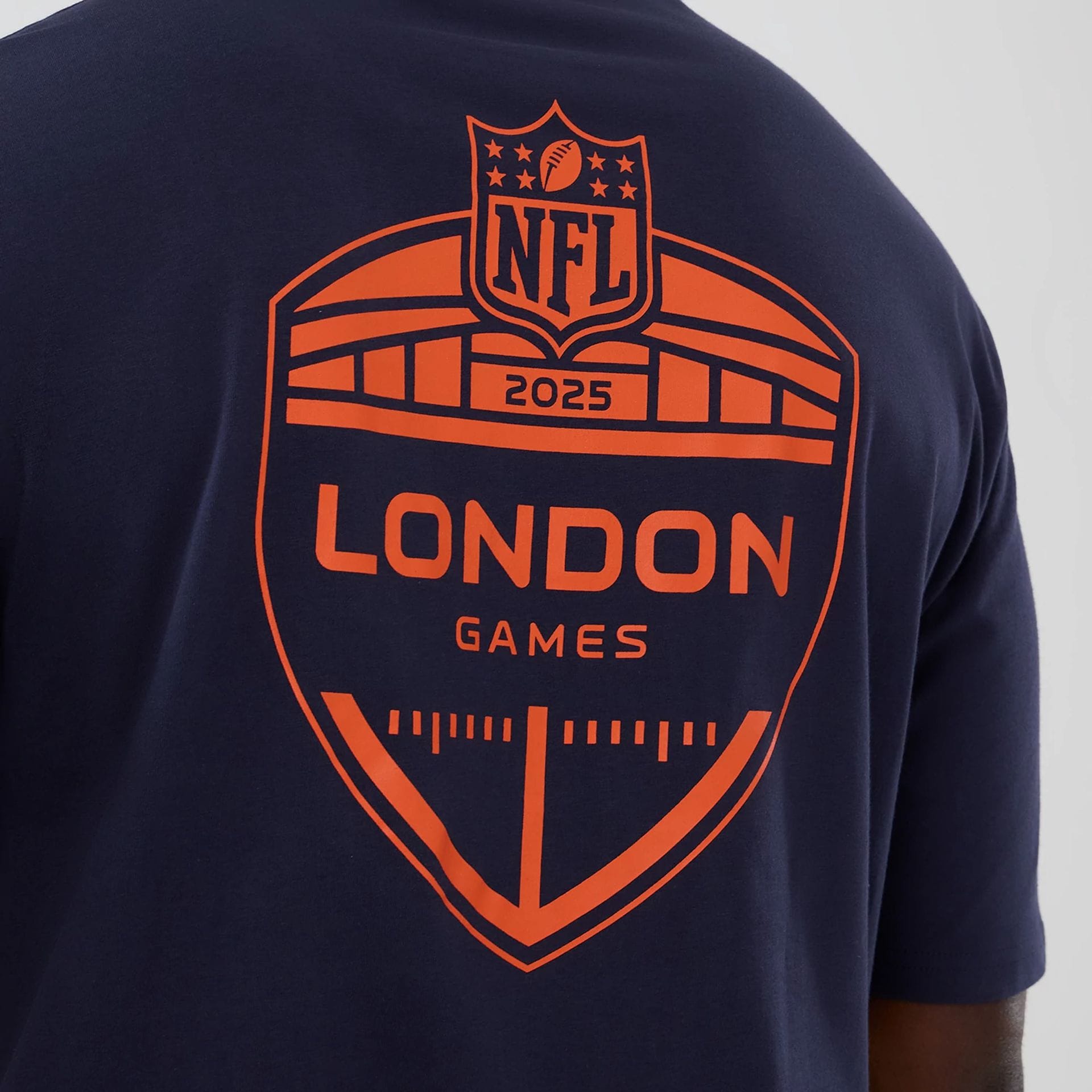 Denver Broncos NFL International Series Games 2025 Navy Oversized T-Shirt