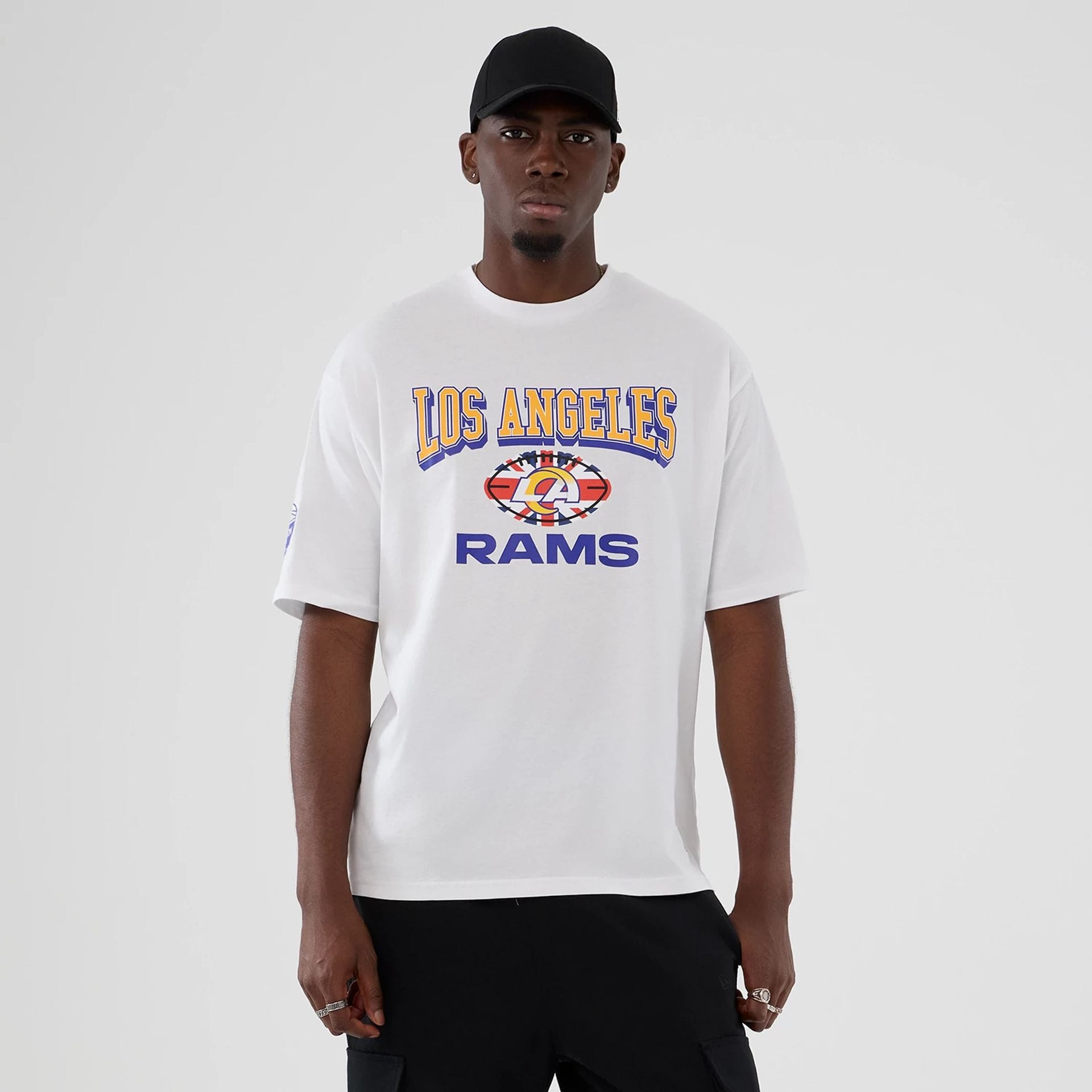 LA Rams NFL International Series Games 2025 White Oversized T-Shirt