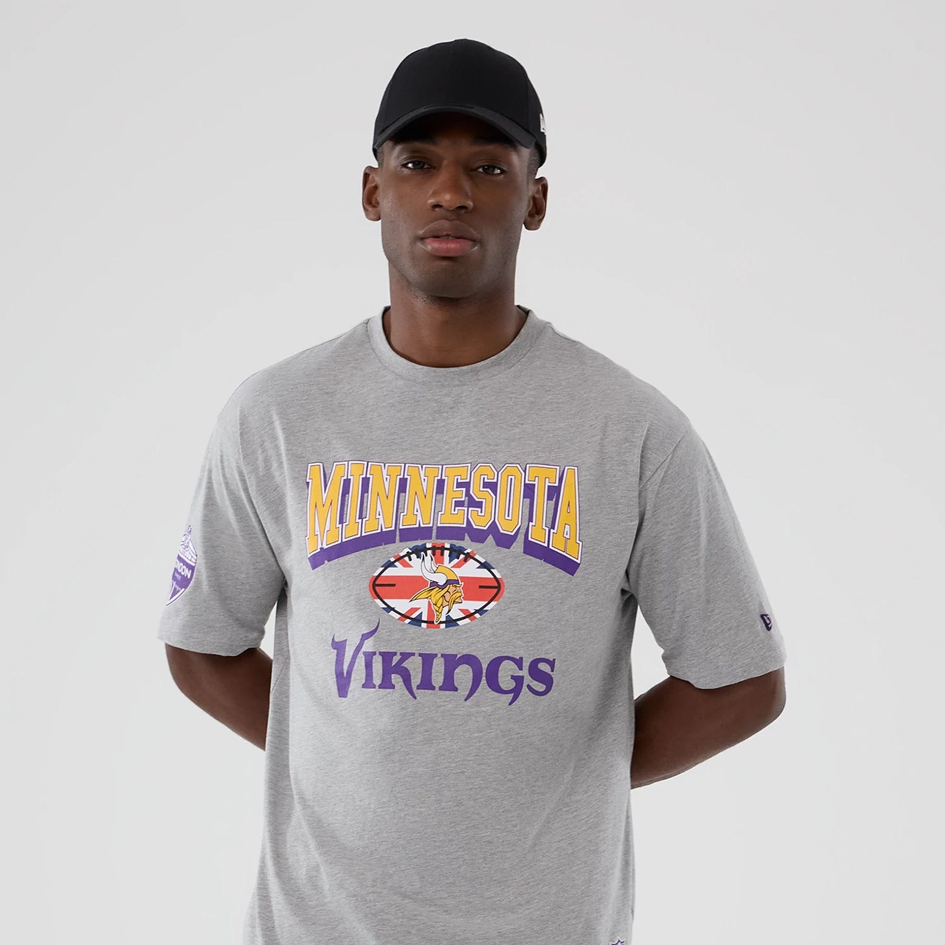 Minnesota Vikings NFL International Series Games 2025 Grey Oversized T-Shirt