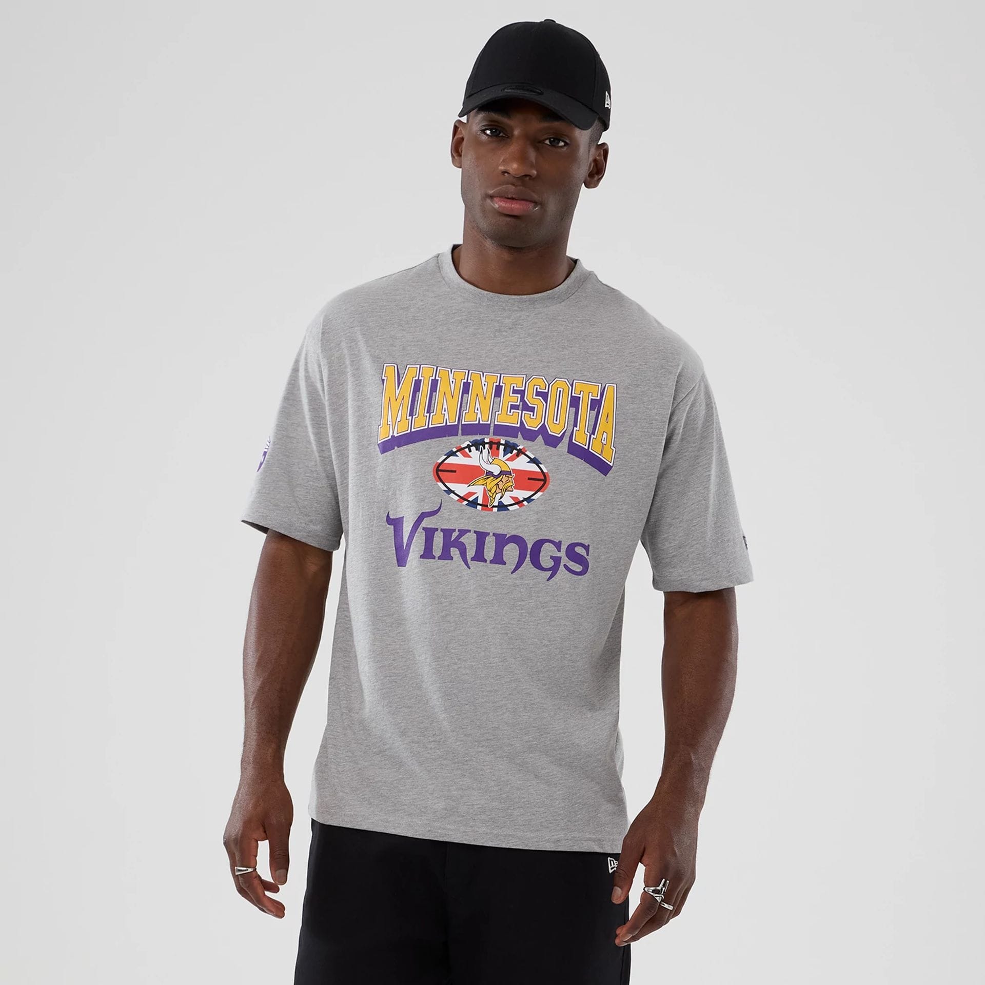 Minnesota Vikings NFL International Series Games 2025 Grey Oversized T-Shirt