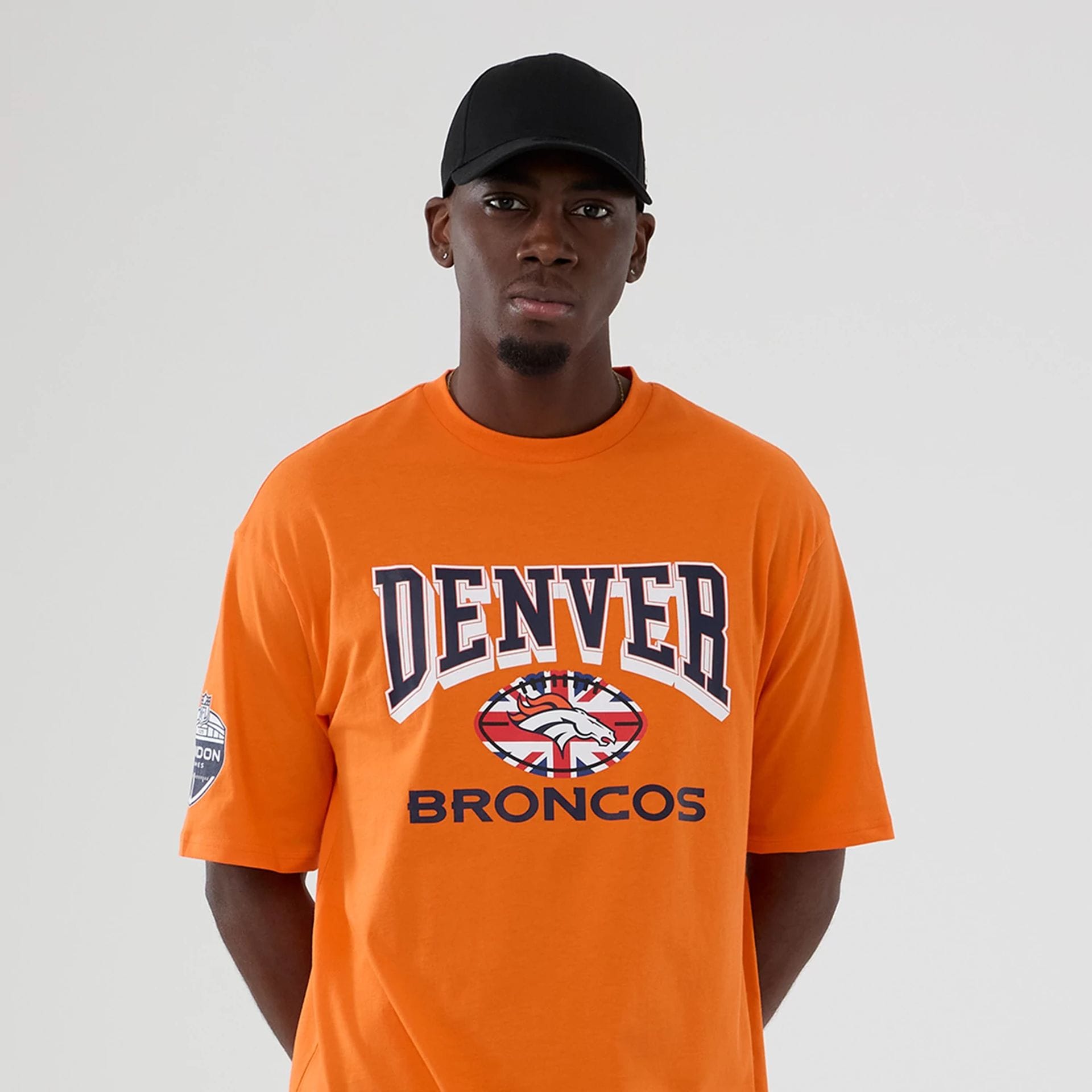 Denver Broncos NFL International Series Games 2025 Orange Oversized T-Shirt