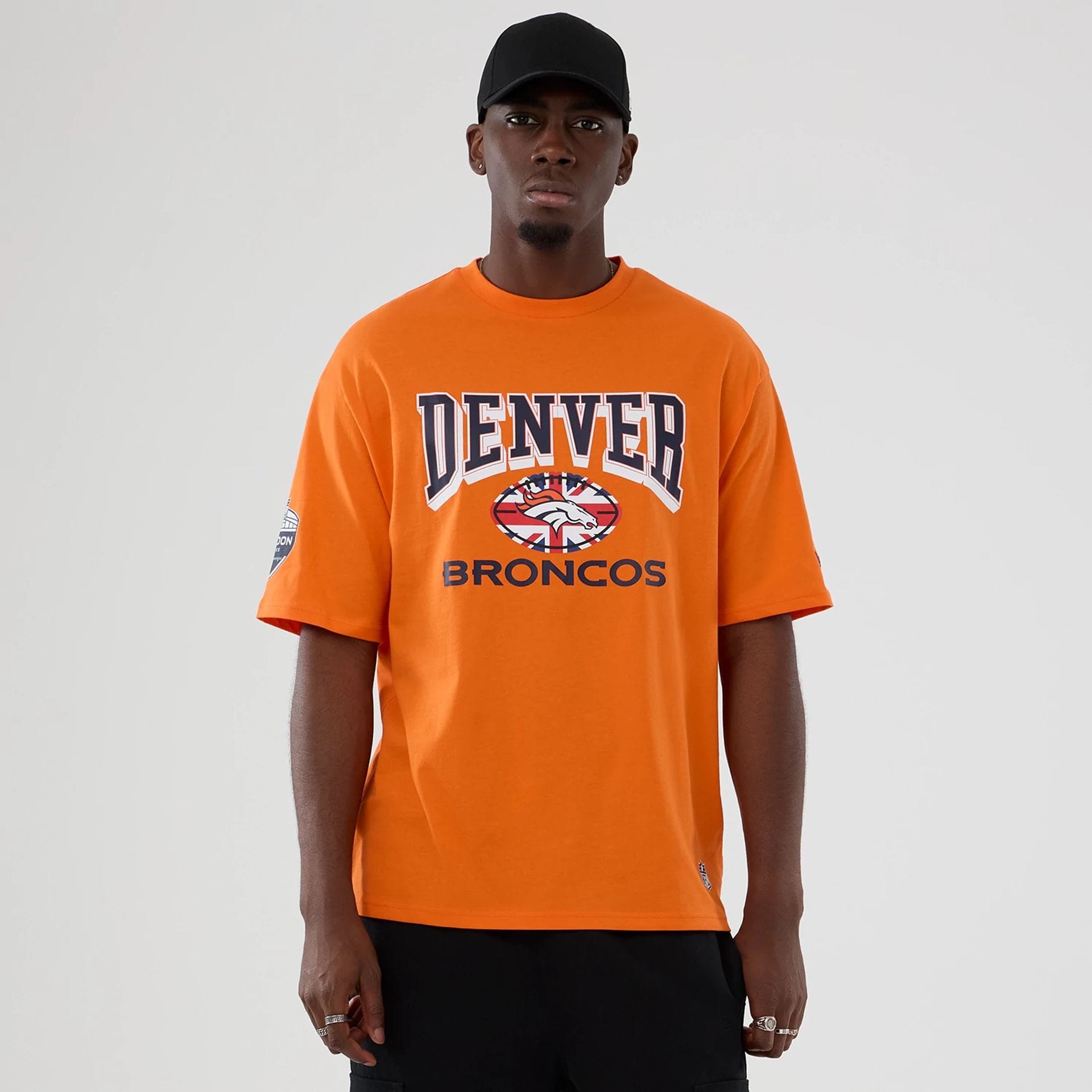 Denver Broncos NFL International Series Games 2025 Orange Oversized T-Shirt