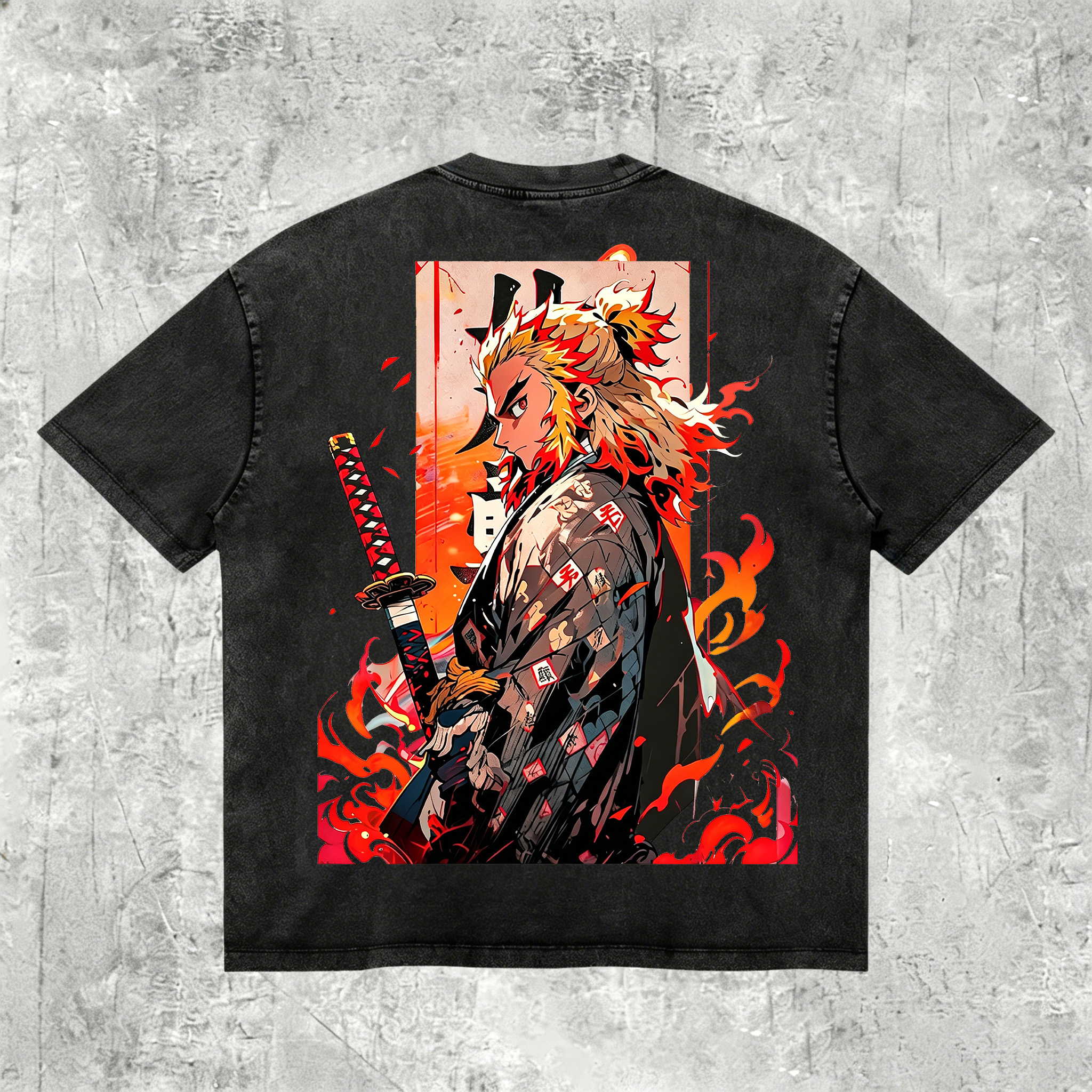 Demon Slayer Tomioka Printed Men's Washed Tee