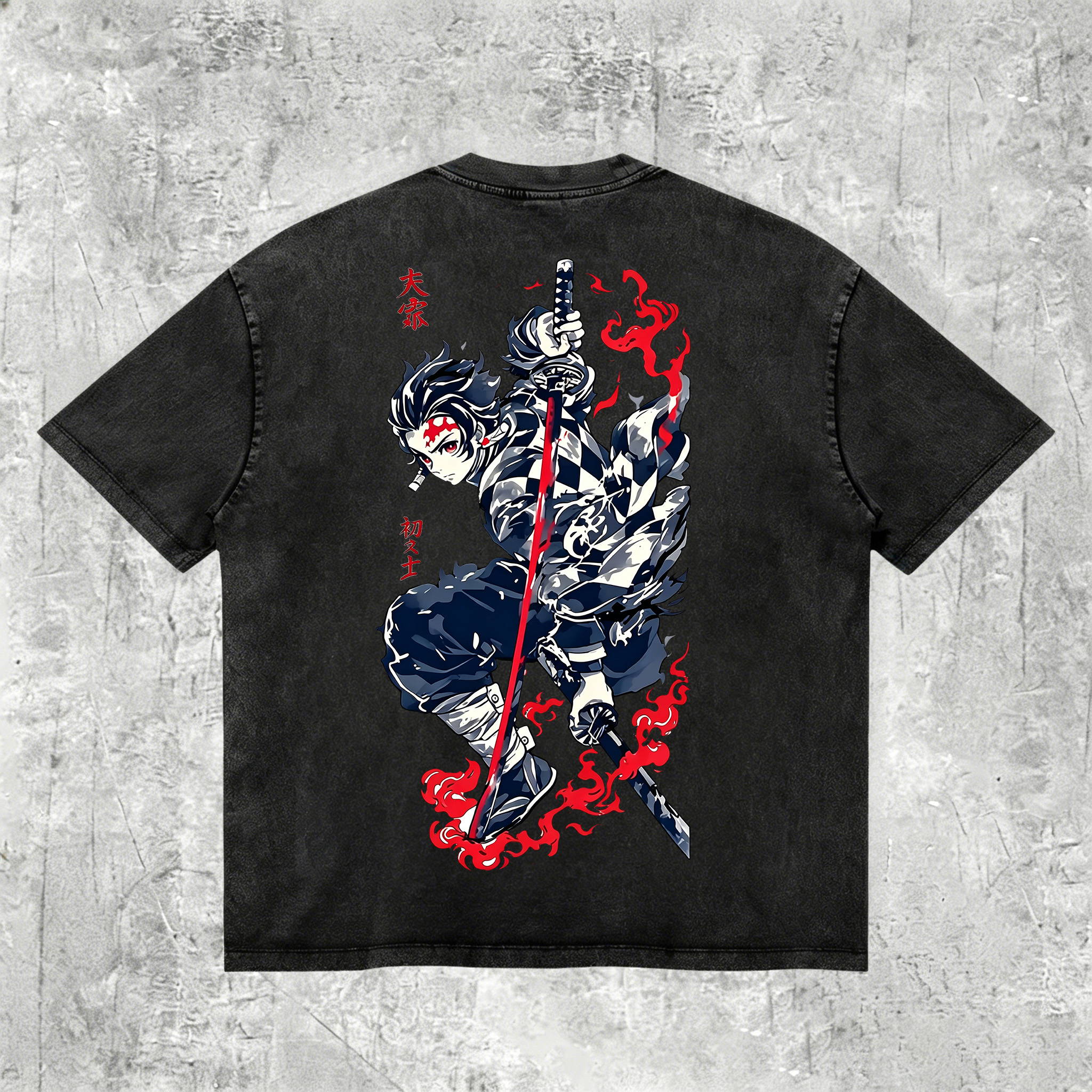 Printed Men's Washed Tee