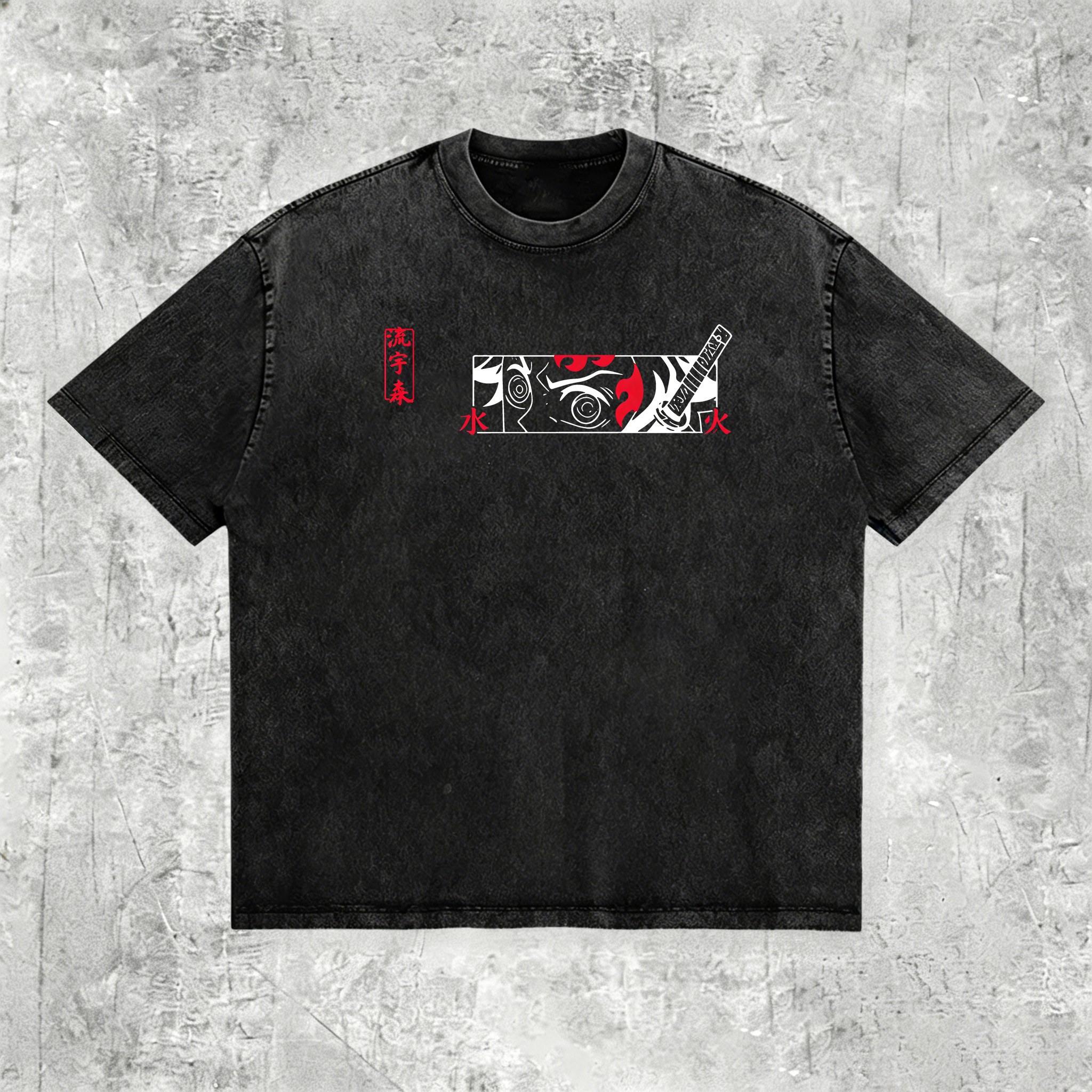 Printed Men's Washed Tee