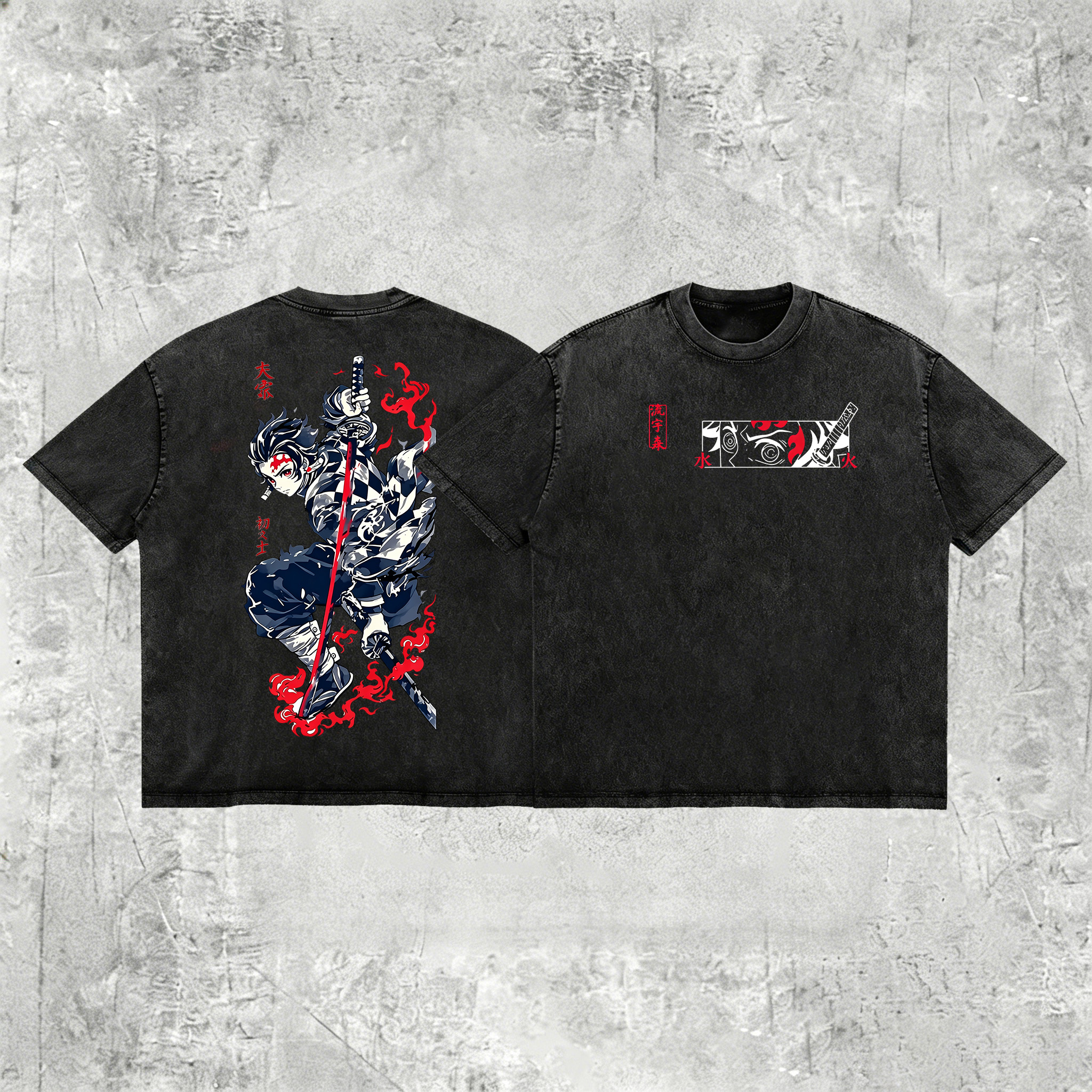 Printed Men's Washed Tee