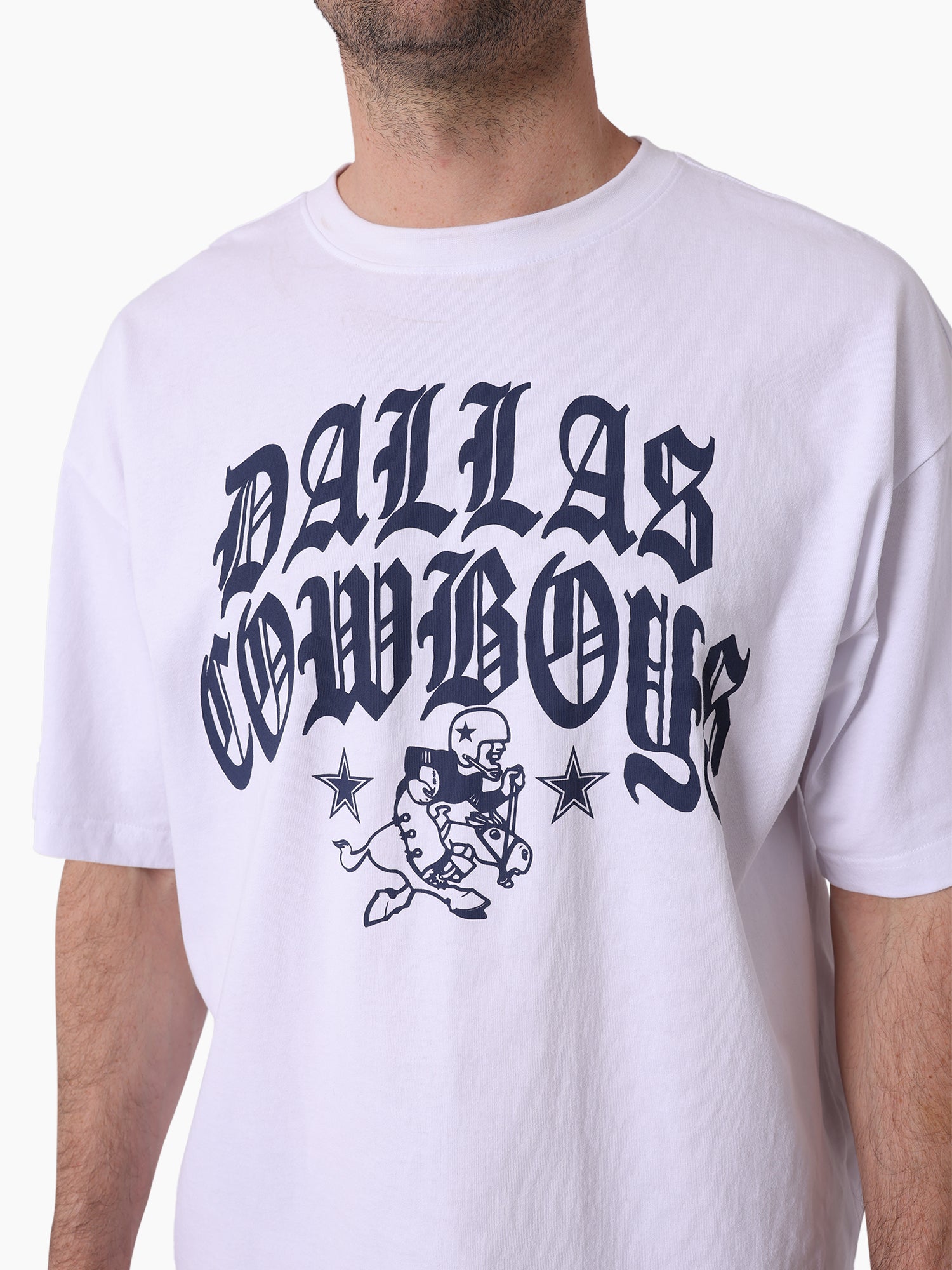 Dallas Cowboys Stars & Text Boxy Tee