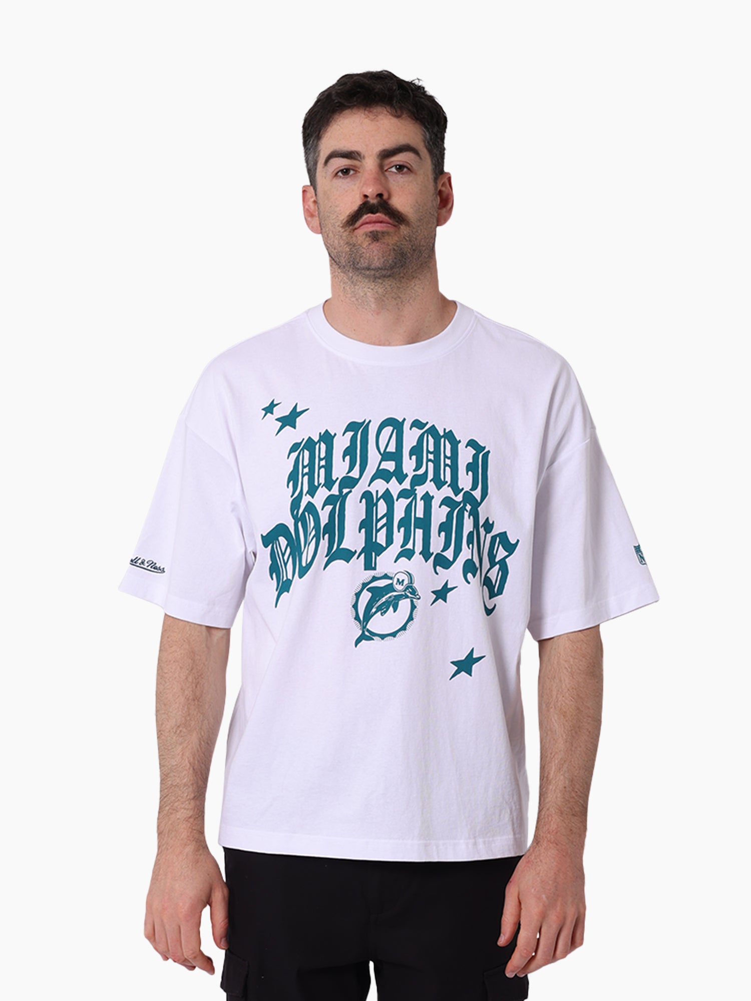 Miami Dolphins Stars & Text Boxy Tee