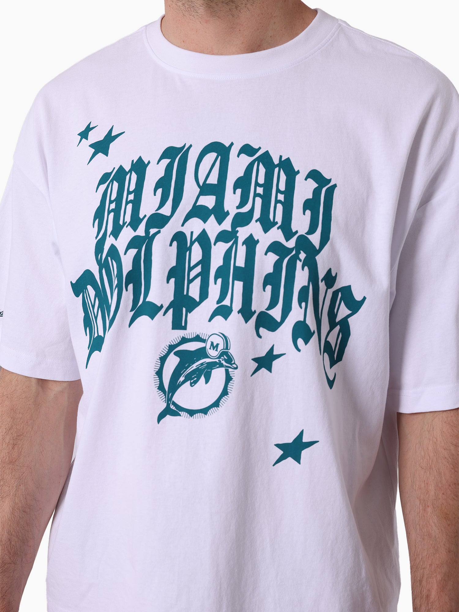 Miami Dolphins Stars & Text Boxy Tee