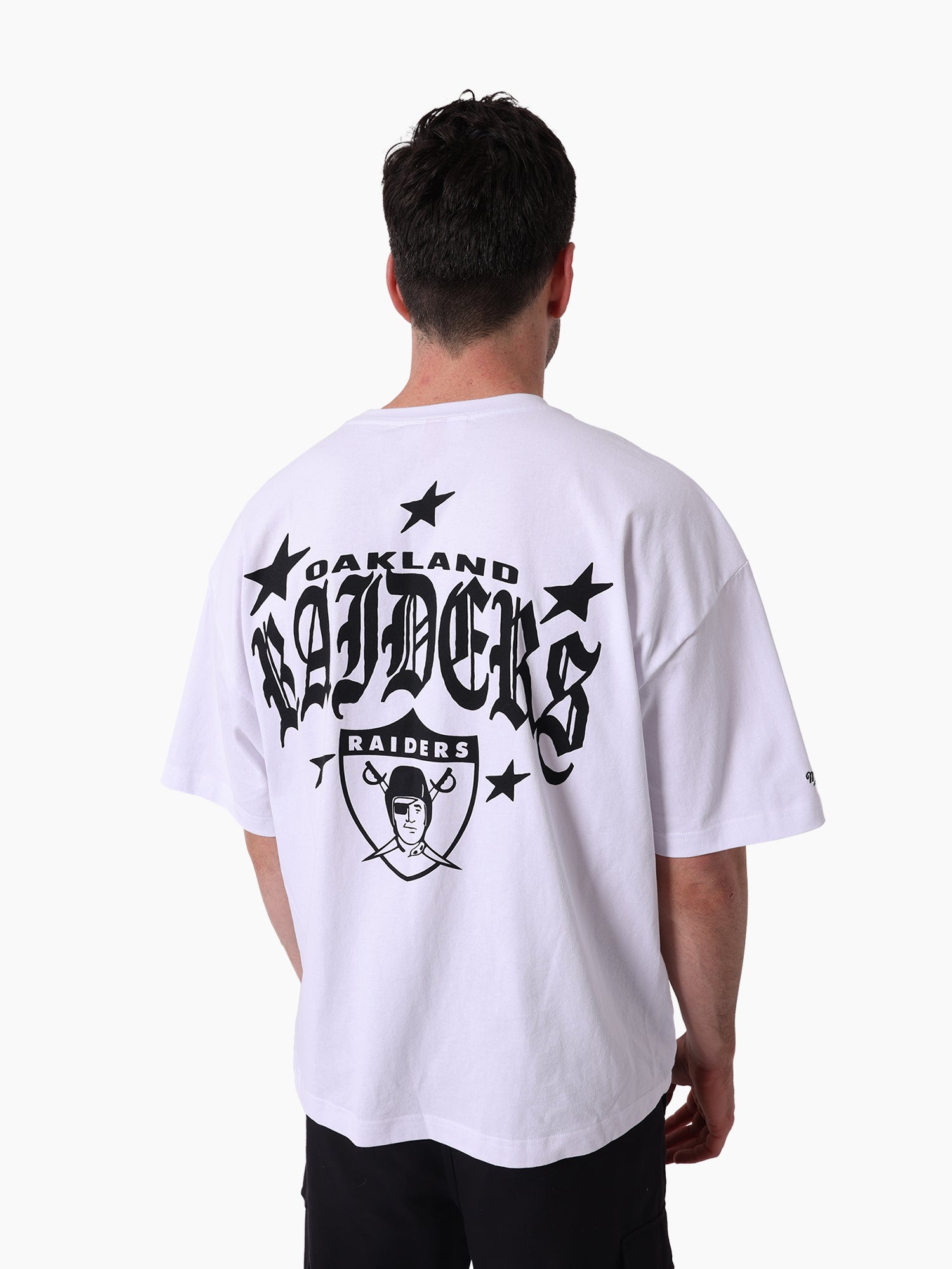 Oakland Raiders Stars & Text Boxy Tee