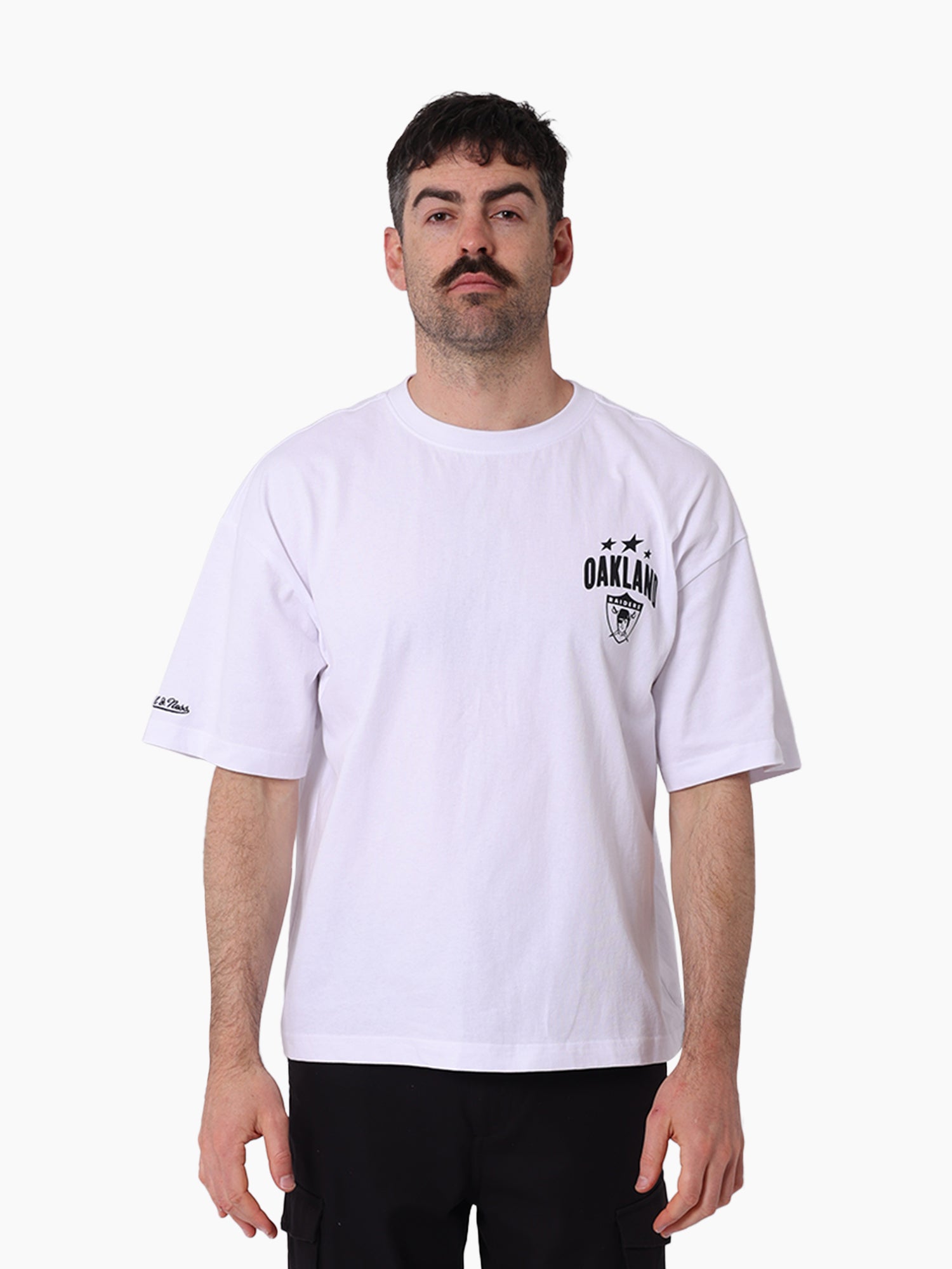 Oakland Raiders Stars & Text Boxy Tee
