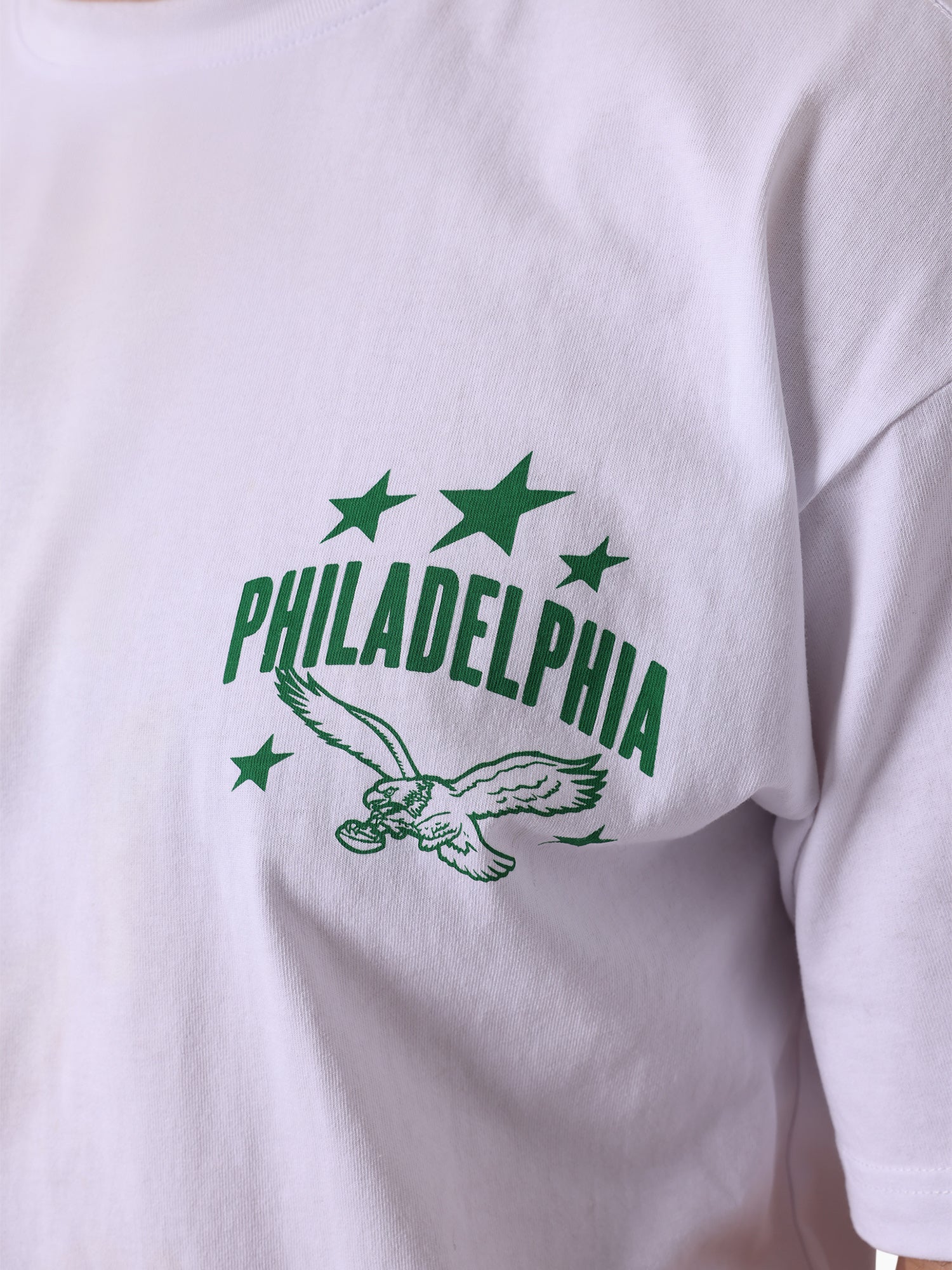 Philadelphia Eagles Stars & Text Boxy Tee