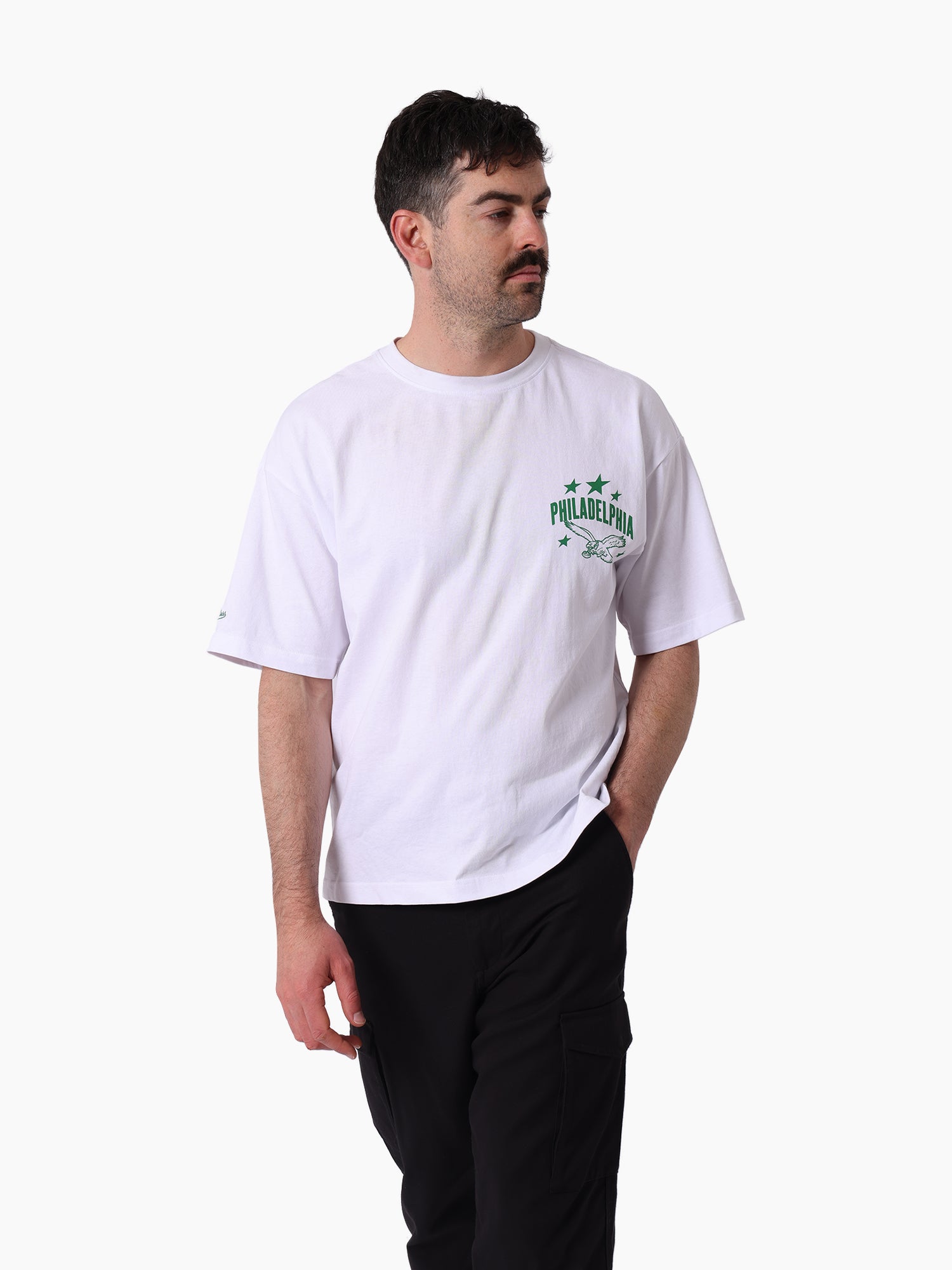 Philadelphia Eagles Stars & Text Boxy Tee
