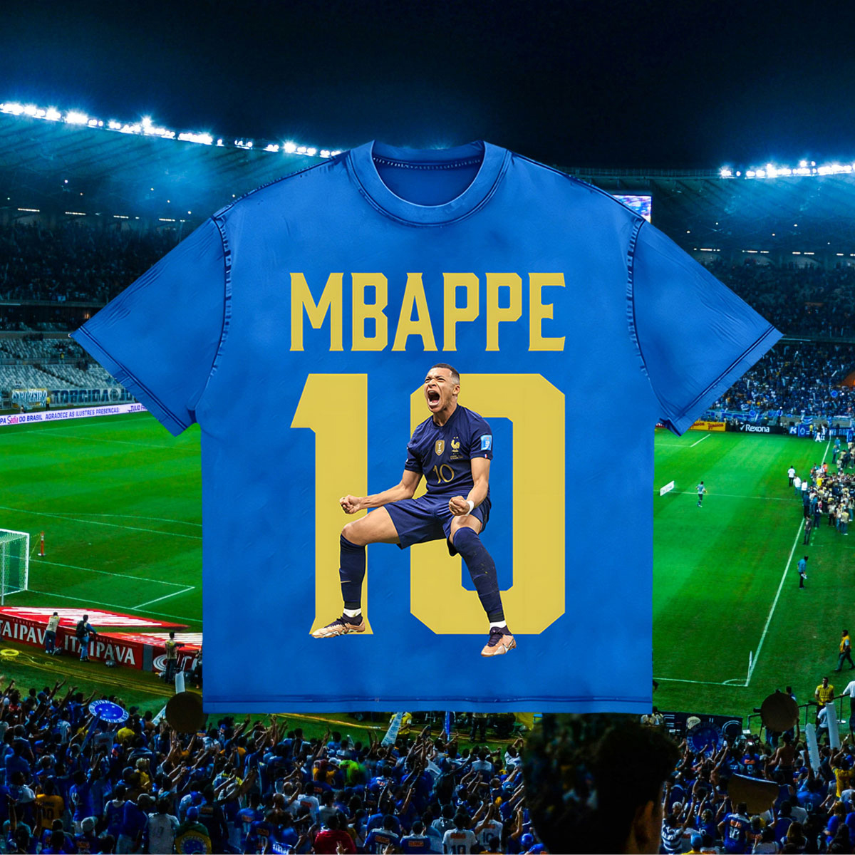 World Cup, Mbappe Printed Men's Washed Tee