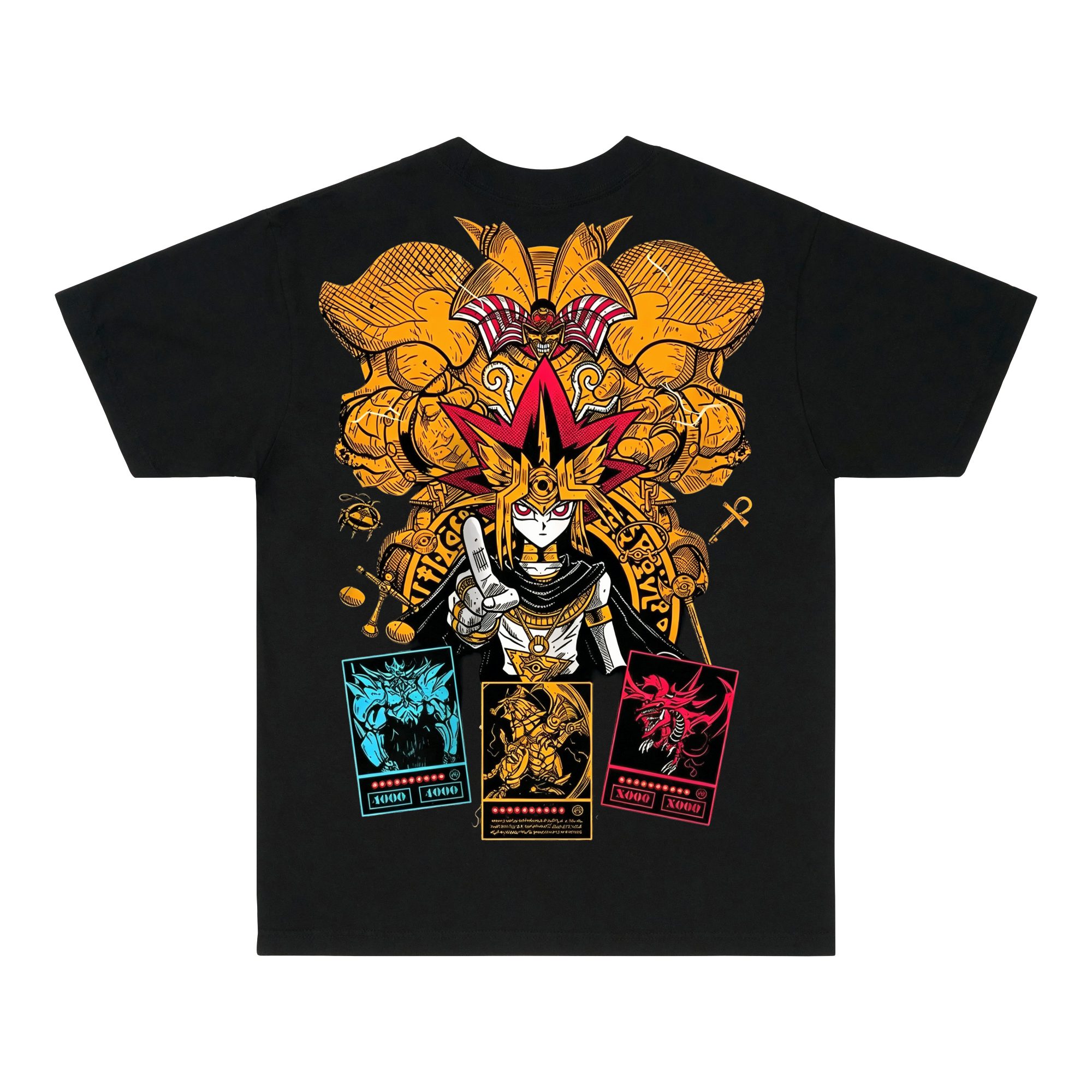 YUGIOH YAMI YUGI THREE GODS PRINT SHIRT (BLACK)
