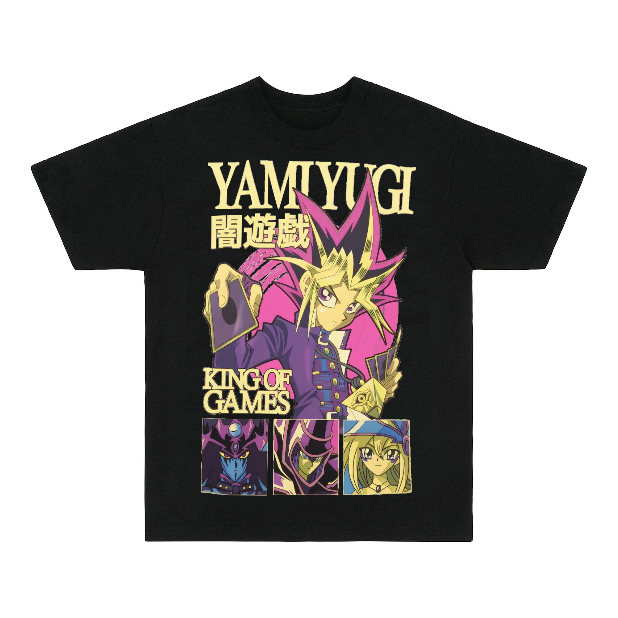 YUGIOH  YAMI YUGI KING  PRINT SHIRT (BLACK)