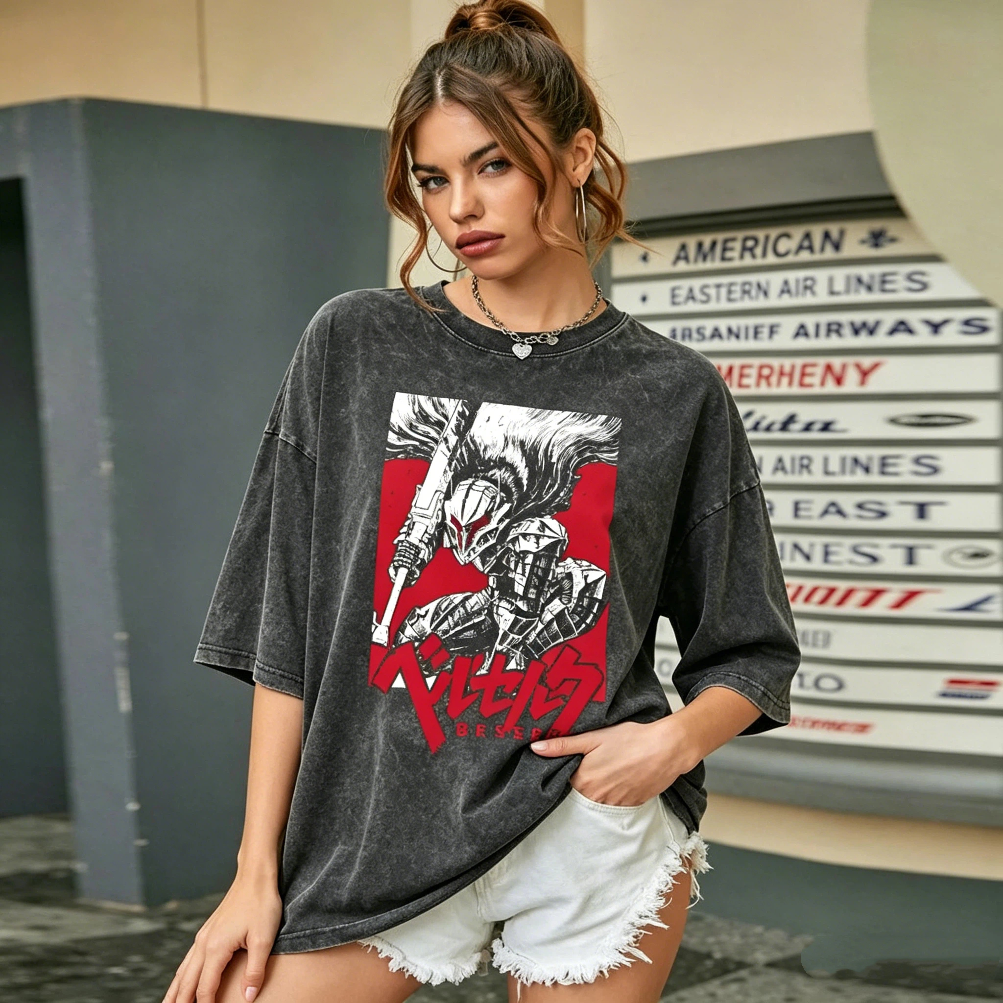 Retro Manga Premium Vintage Washed T-Shirt