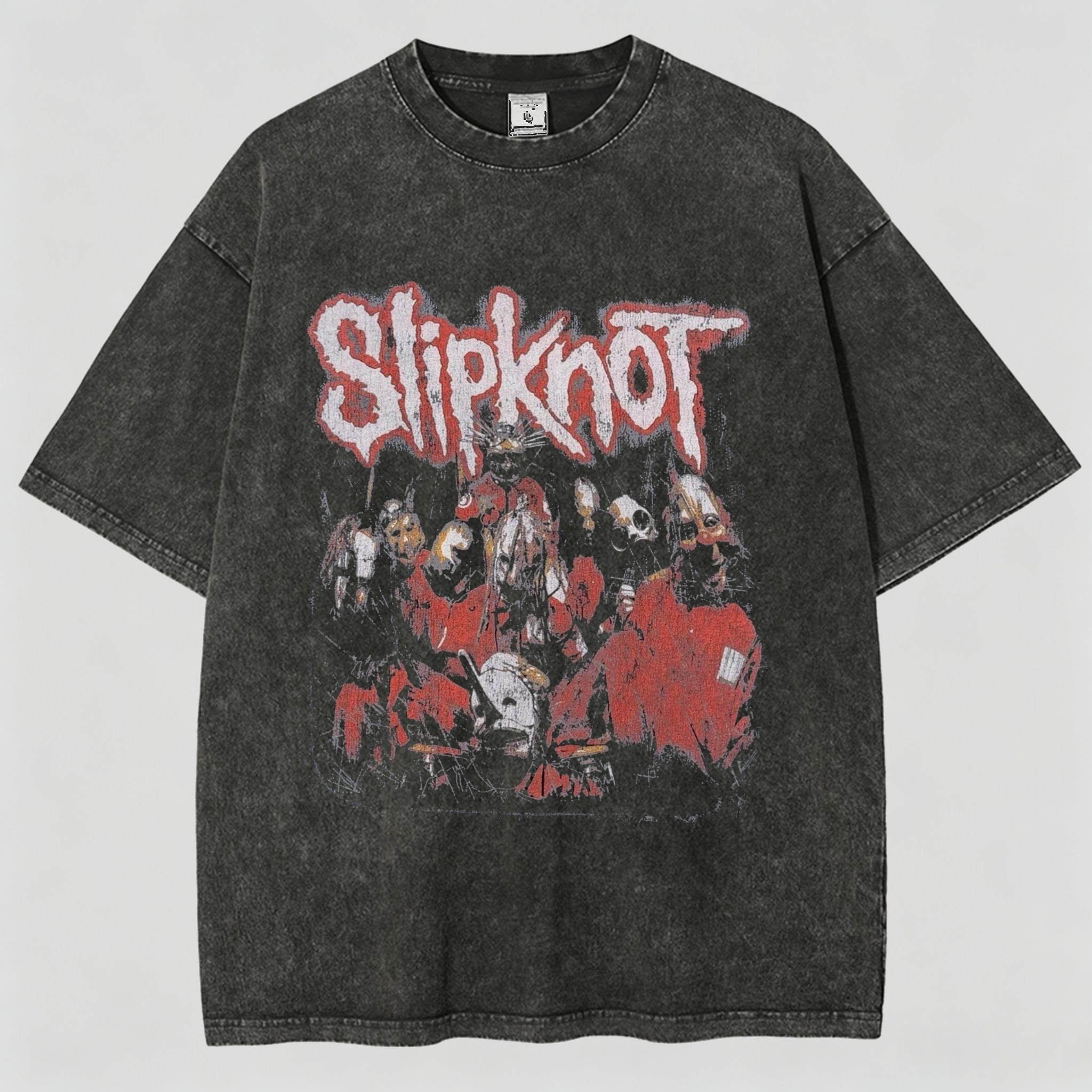 Distressed Metal Punk Oversized Top