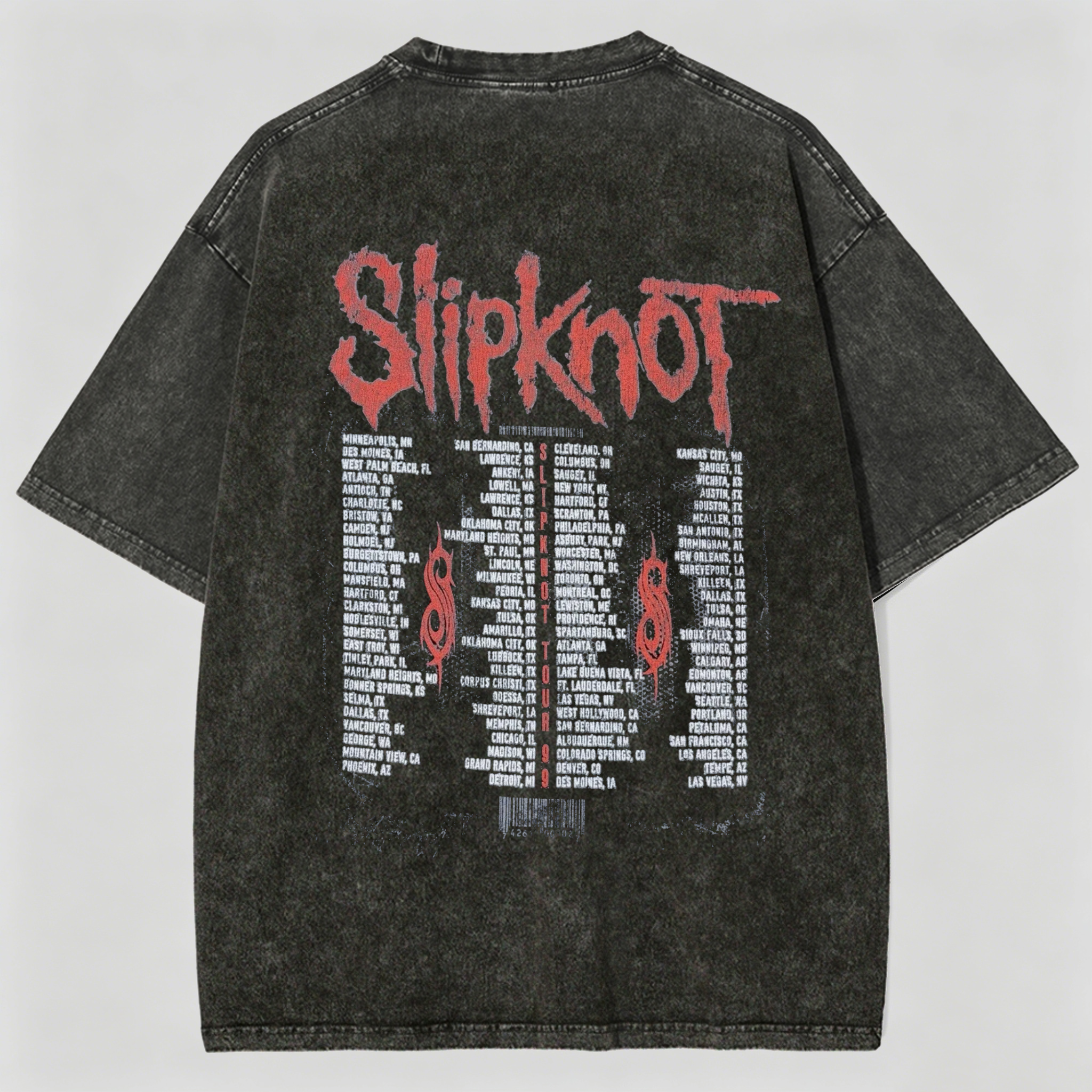Distressed Metal Punk Oversized Top