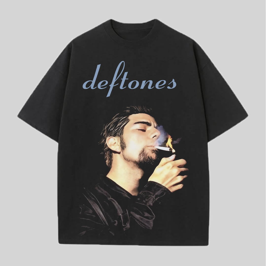 Deftones Smoking Portrait Graphic Tee