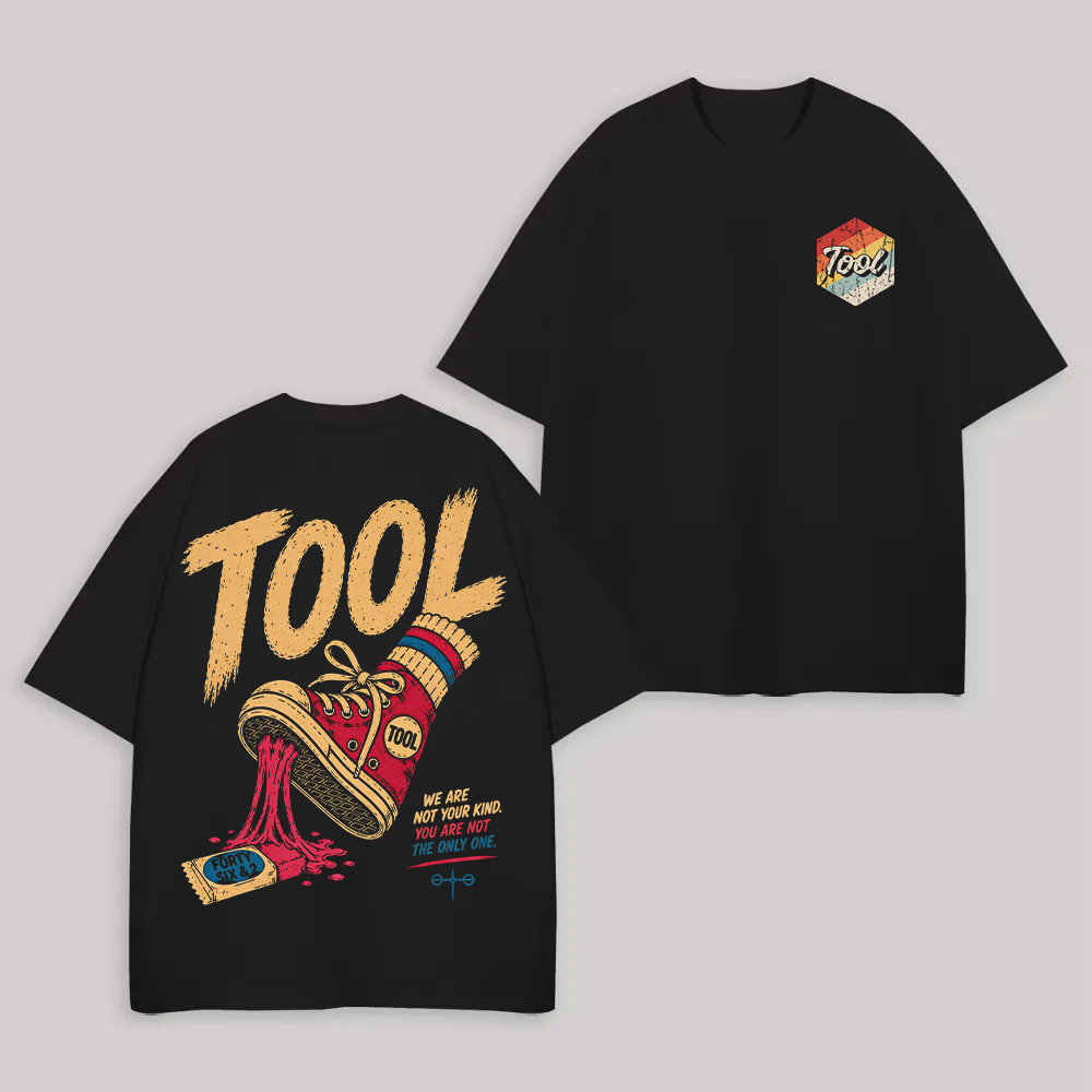 Hexagon Chest Logo Vintage Sneaker Print Progressive Metal Tee