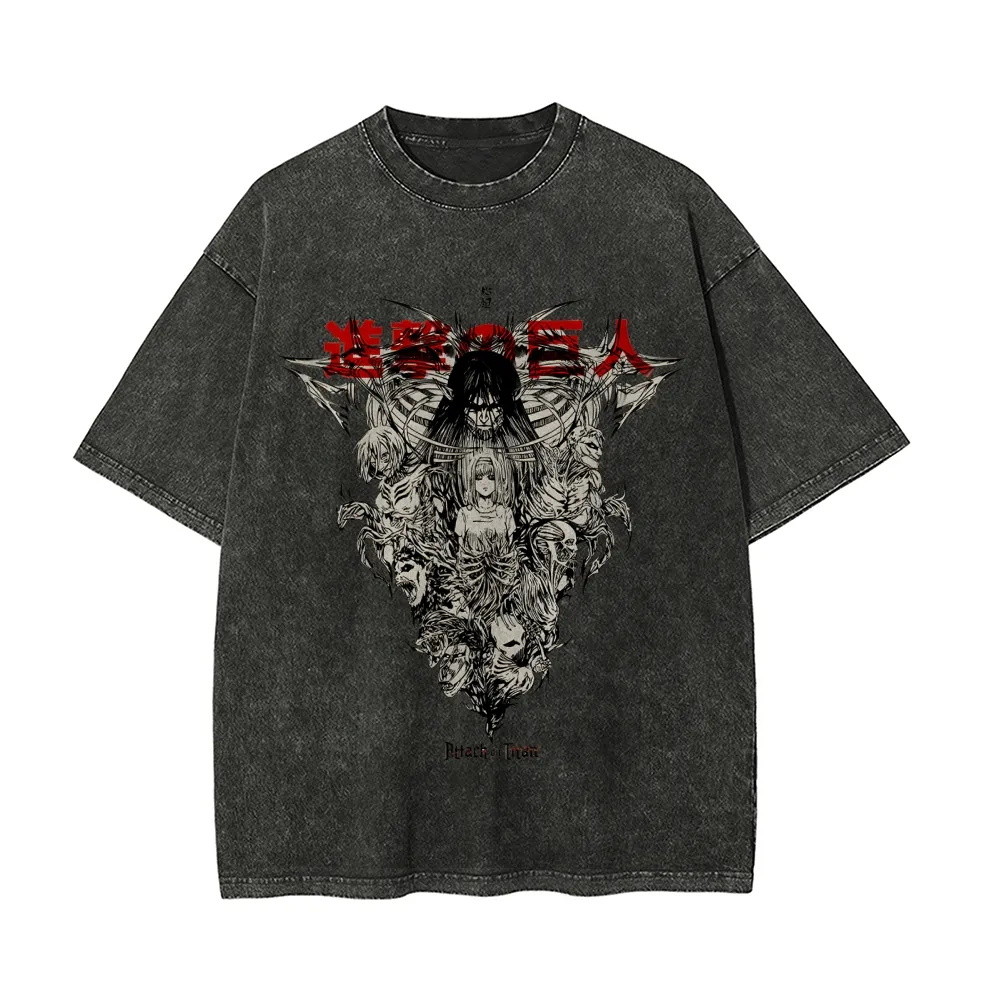 Attack On Titan Nine Titans Vintage Washed T-Shirt