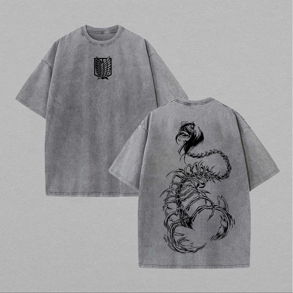 Attack On Titan Founding Titan Skeleton Vintage Washed T-Shirt