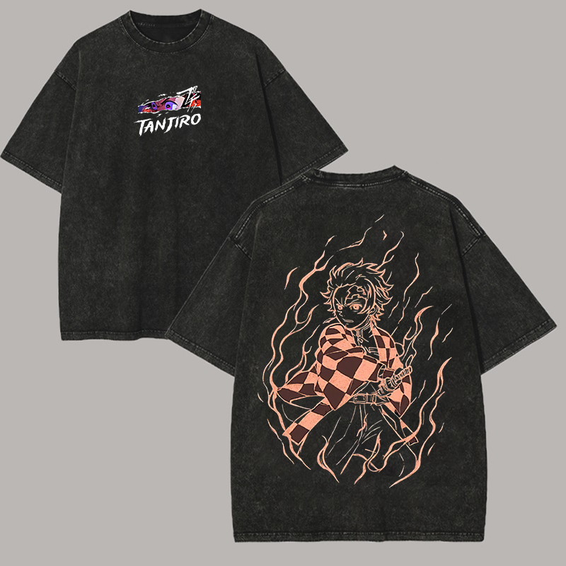 Demon Slayer Tanjiro Vintage Washed Tee