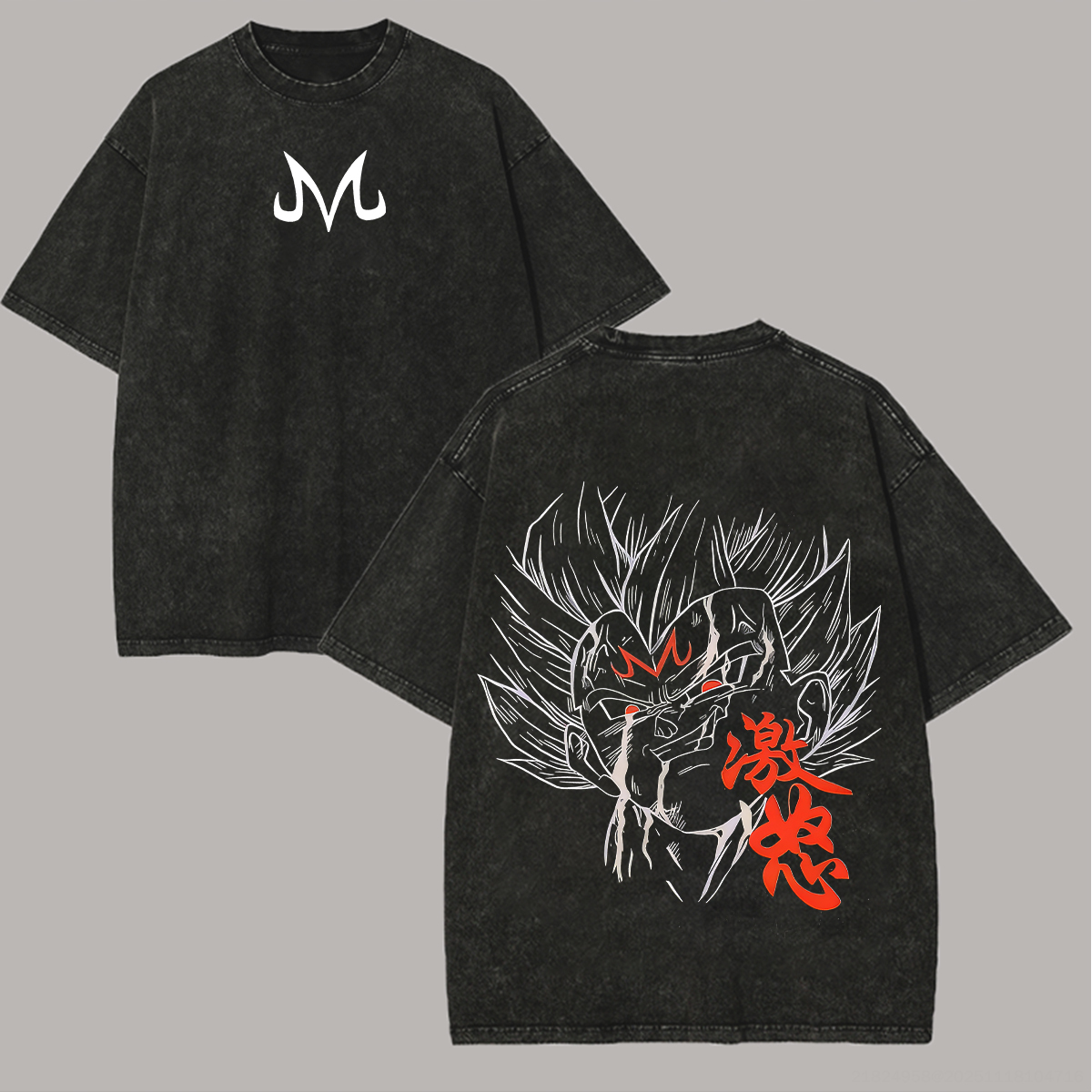 Dragon Ball Z Majin Vegeta Vintage Washed Tee